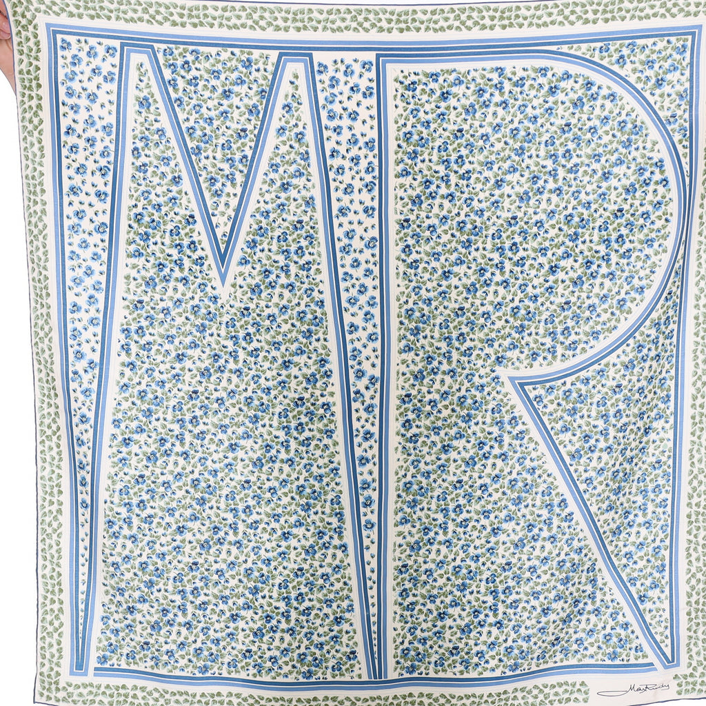 Brand New Max Rudy Floral Silk Scarf
