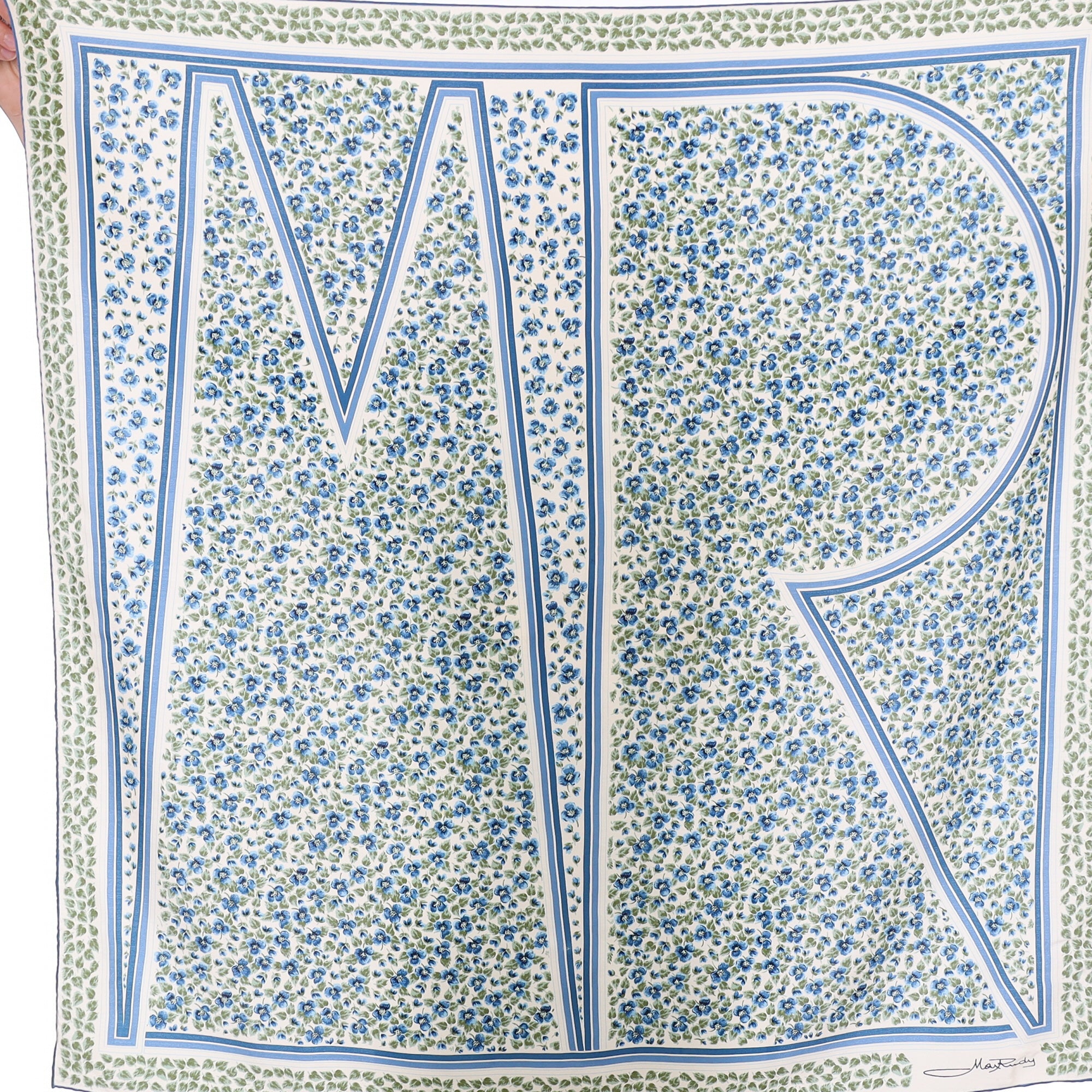 Brand New Max Rudy Floral Silk Scarf