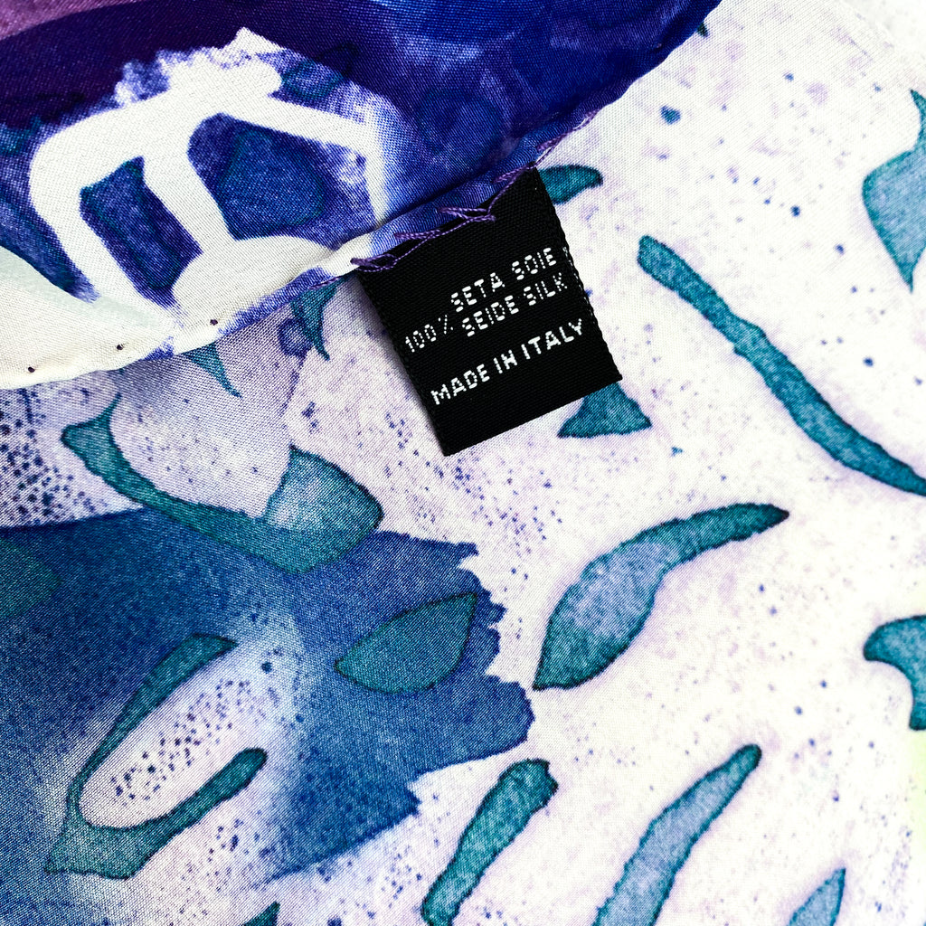 Large Abstract Design Italian Silk Scarf