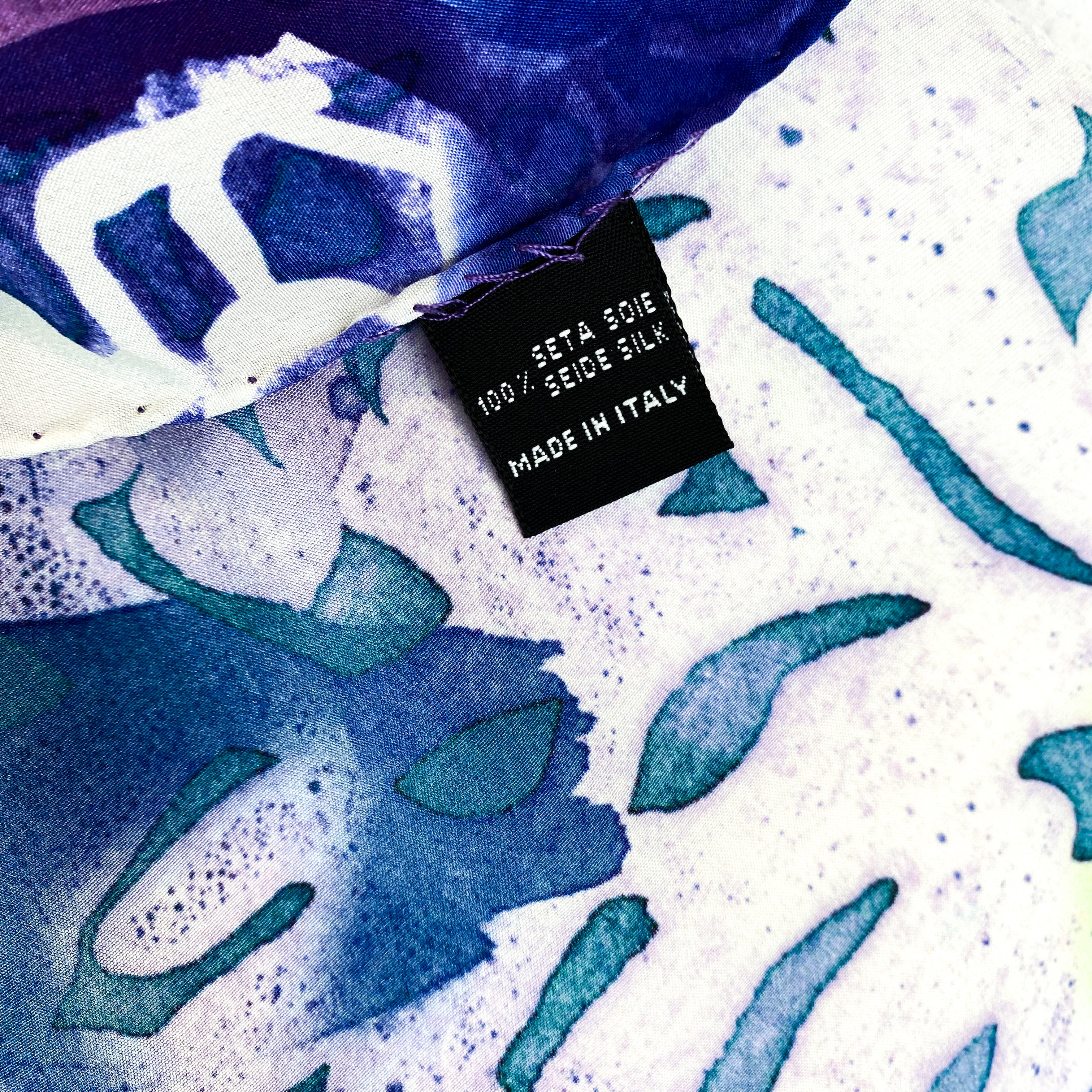 Large Abstract Design Italian Silk Scarf