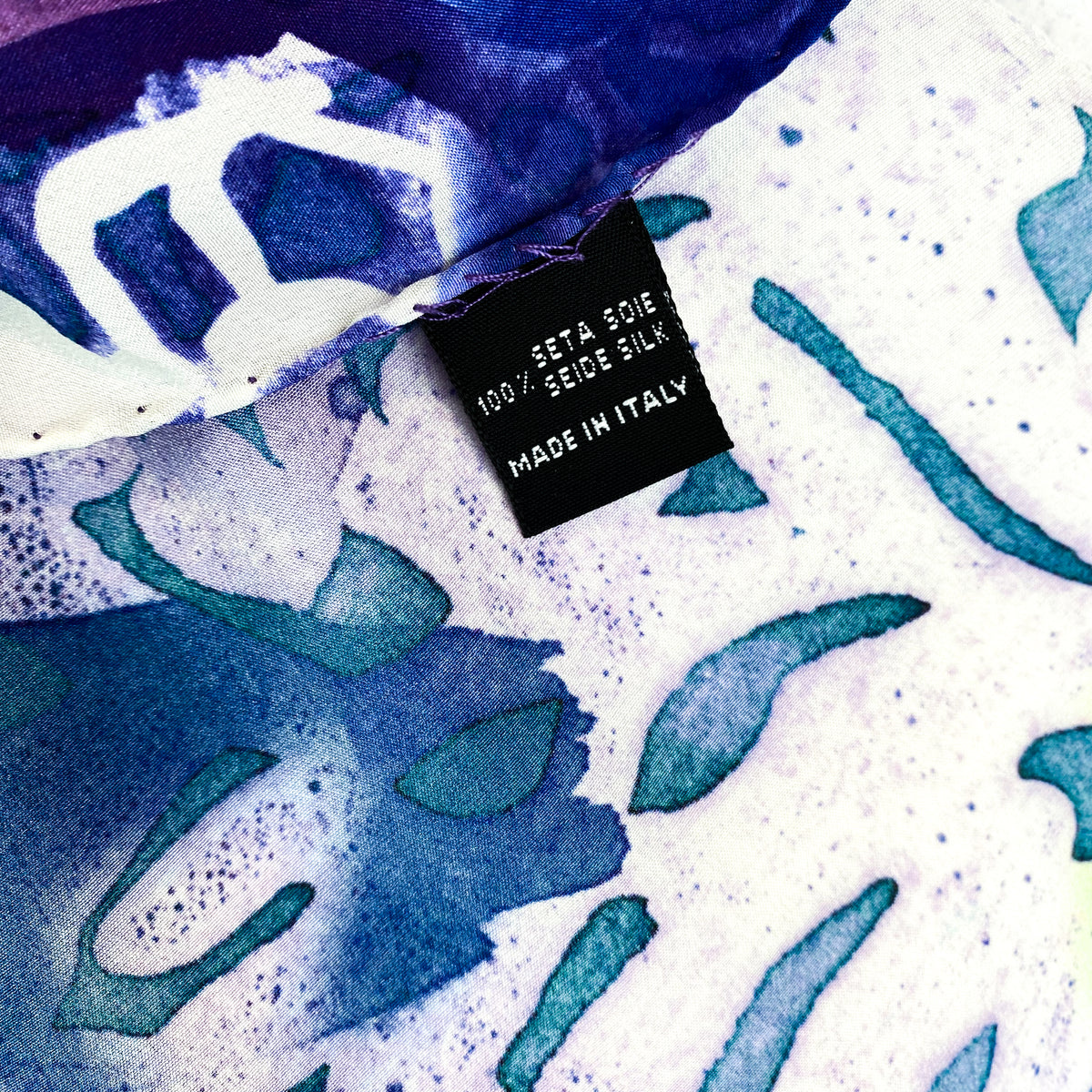 Large Abstract Design Italian Silk Scarf