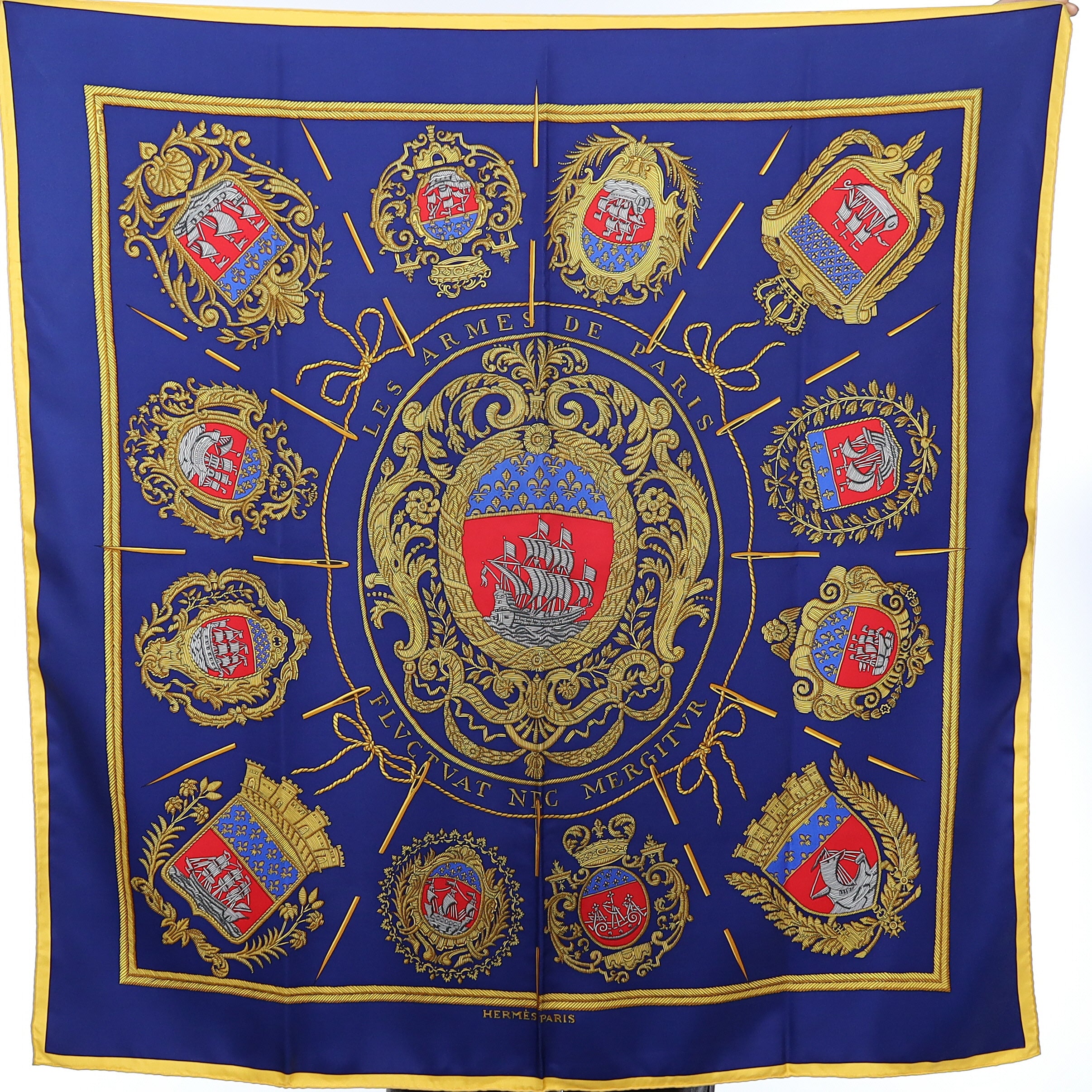 Hermès Les Armes De Paris Silk Scarf