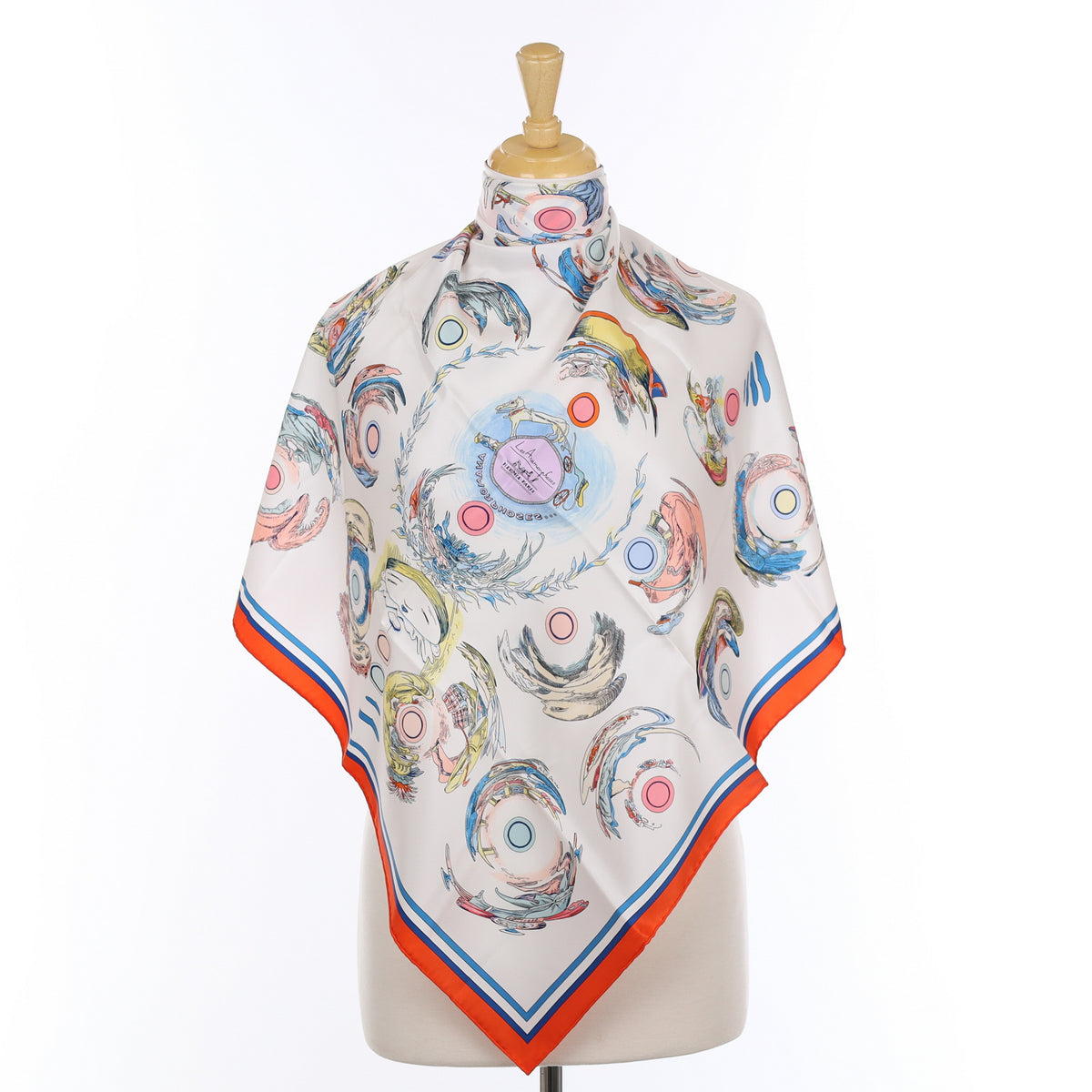 Brand New Boxed Hermès 70 Les Anamorphoses Silk Scarf