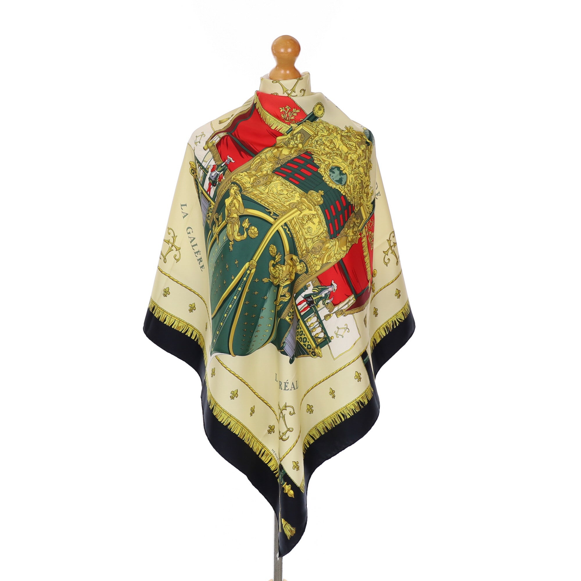 Hermès la réale- Vue Du Carosse de la galère Silk Scarf