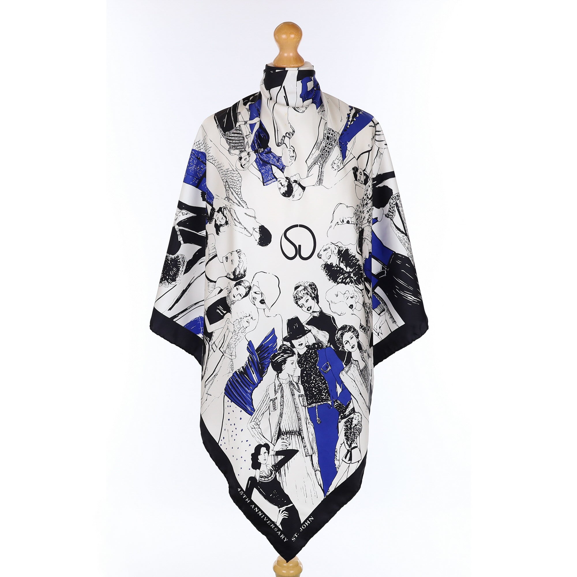 Boxed St John Famous Faces Silk Scarf