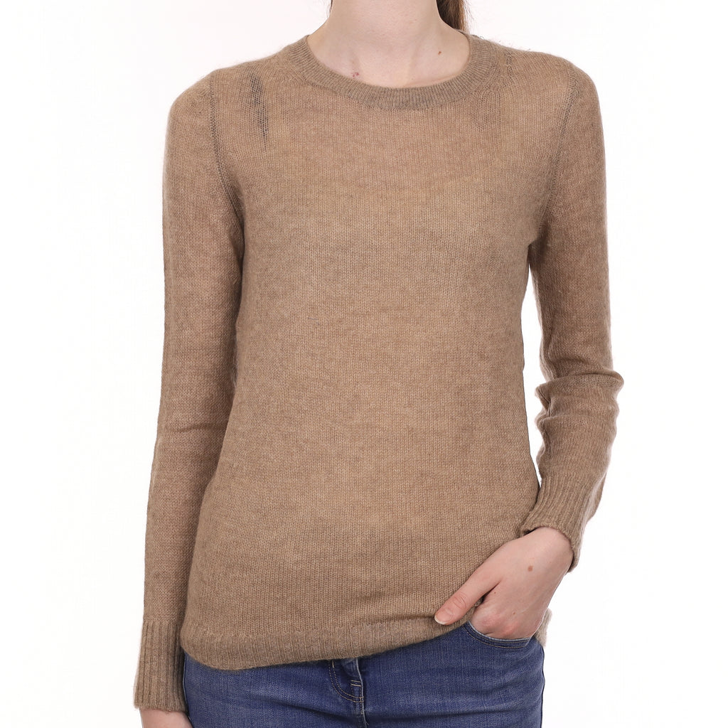 The White Company Fawn Cashmere Lightweight Crew Neck Jumper Extra Small