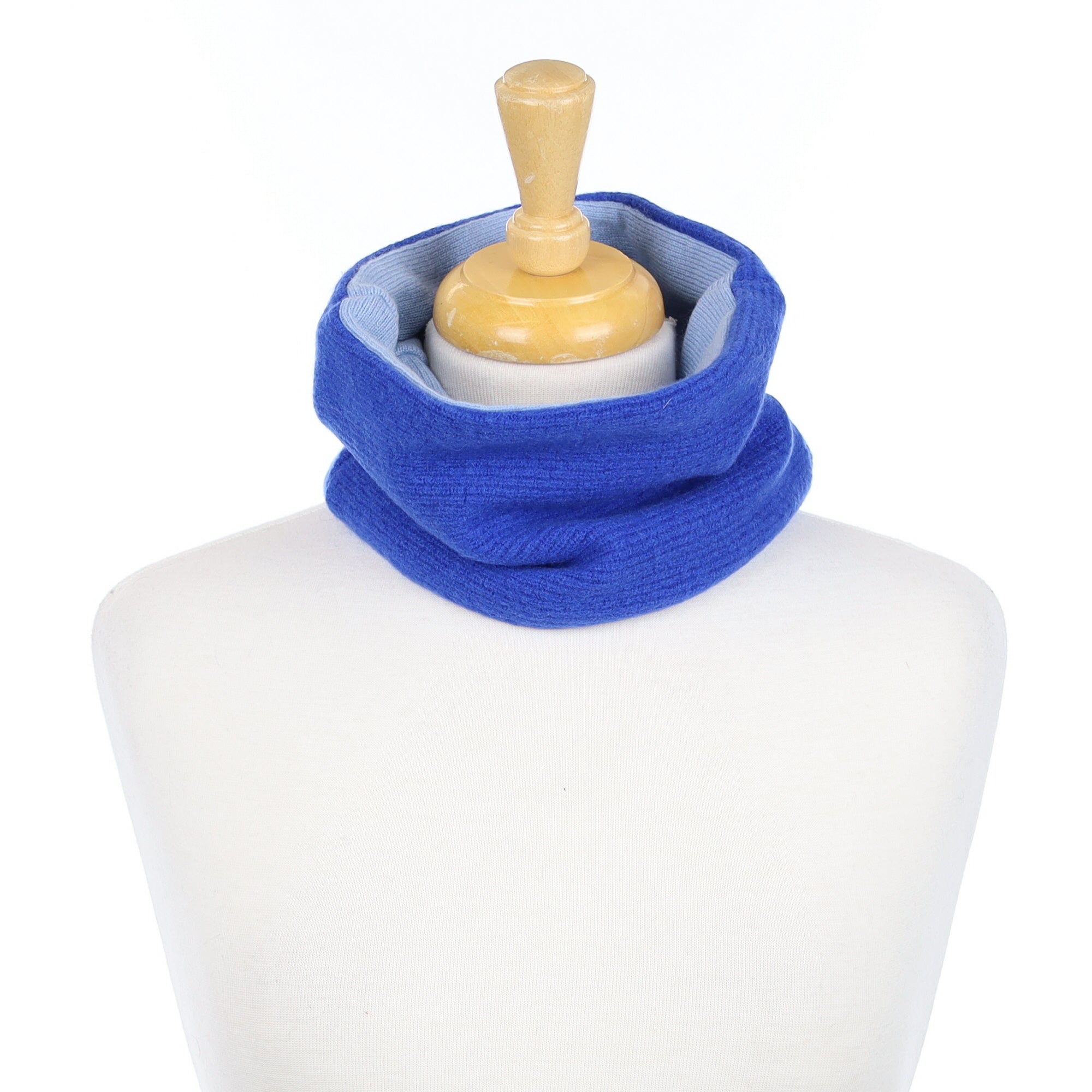Ribbed Cobalt and Pale Blue Neck Warmer