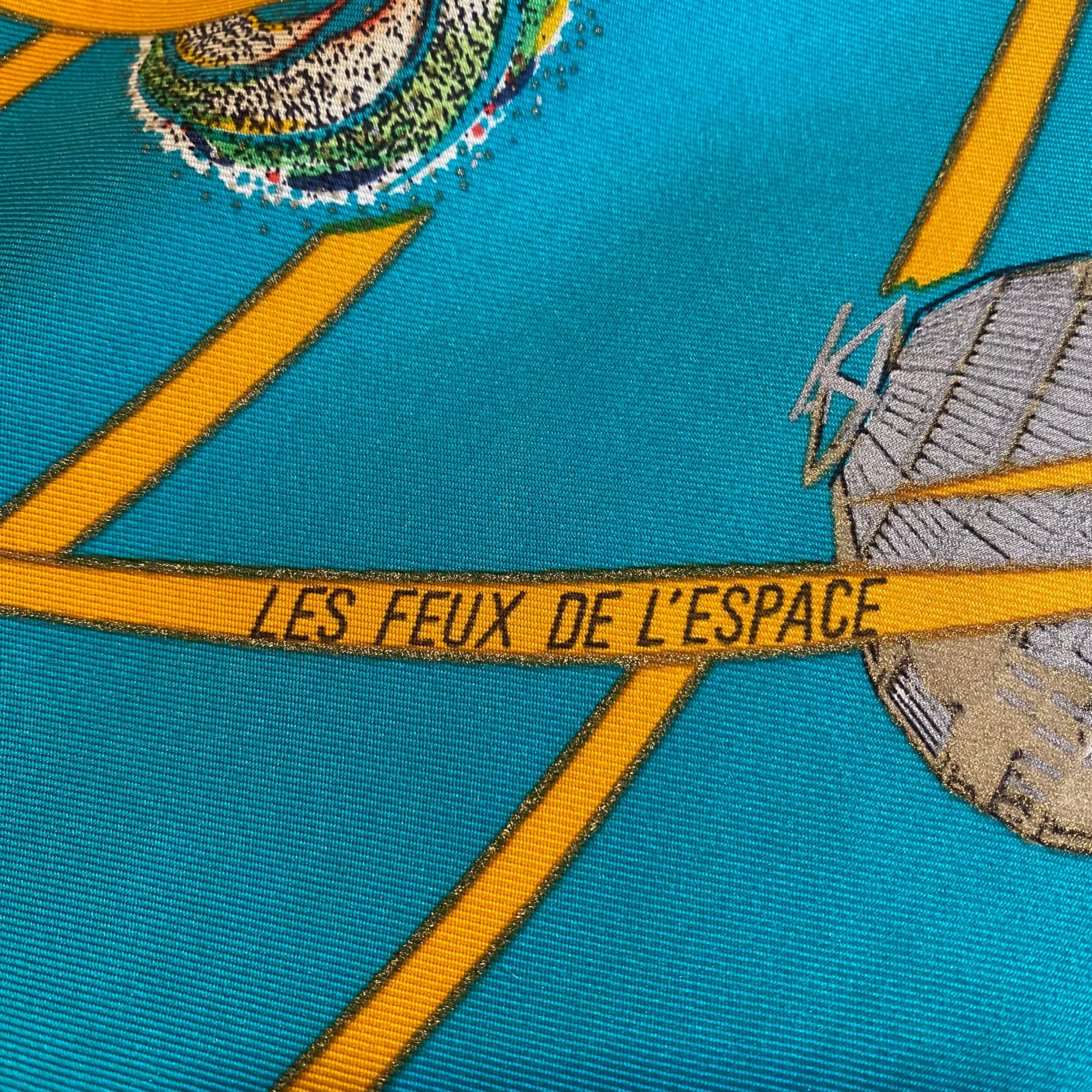 Hermès Les Feux de L’Espsce Silk Scarf Quite Rare
