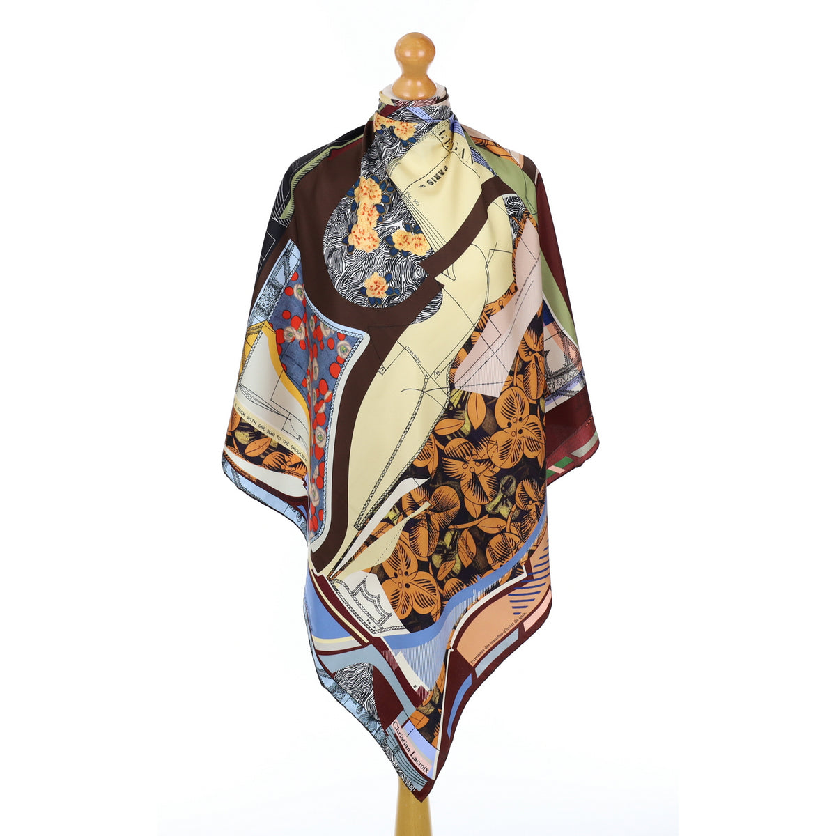 Brand New Christian Lacroix Designer Silk Scarf