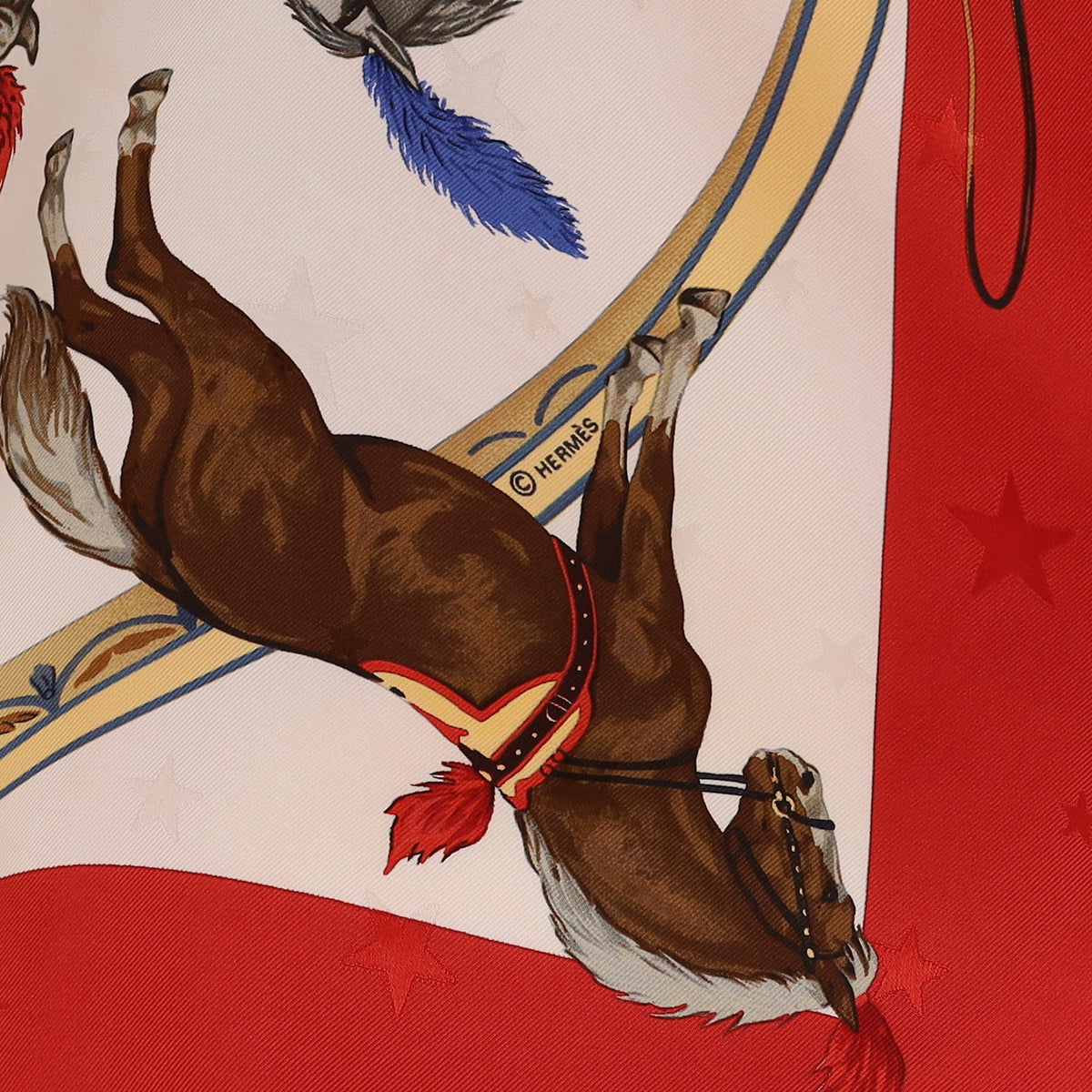 Hermès En Piste Silk Scarf
