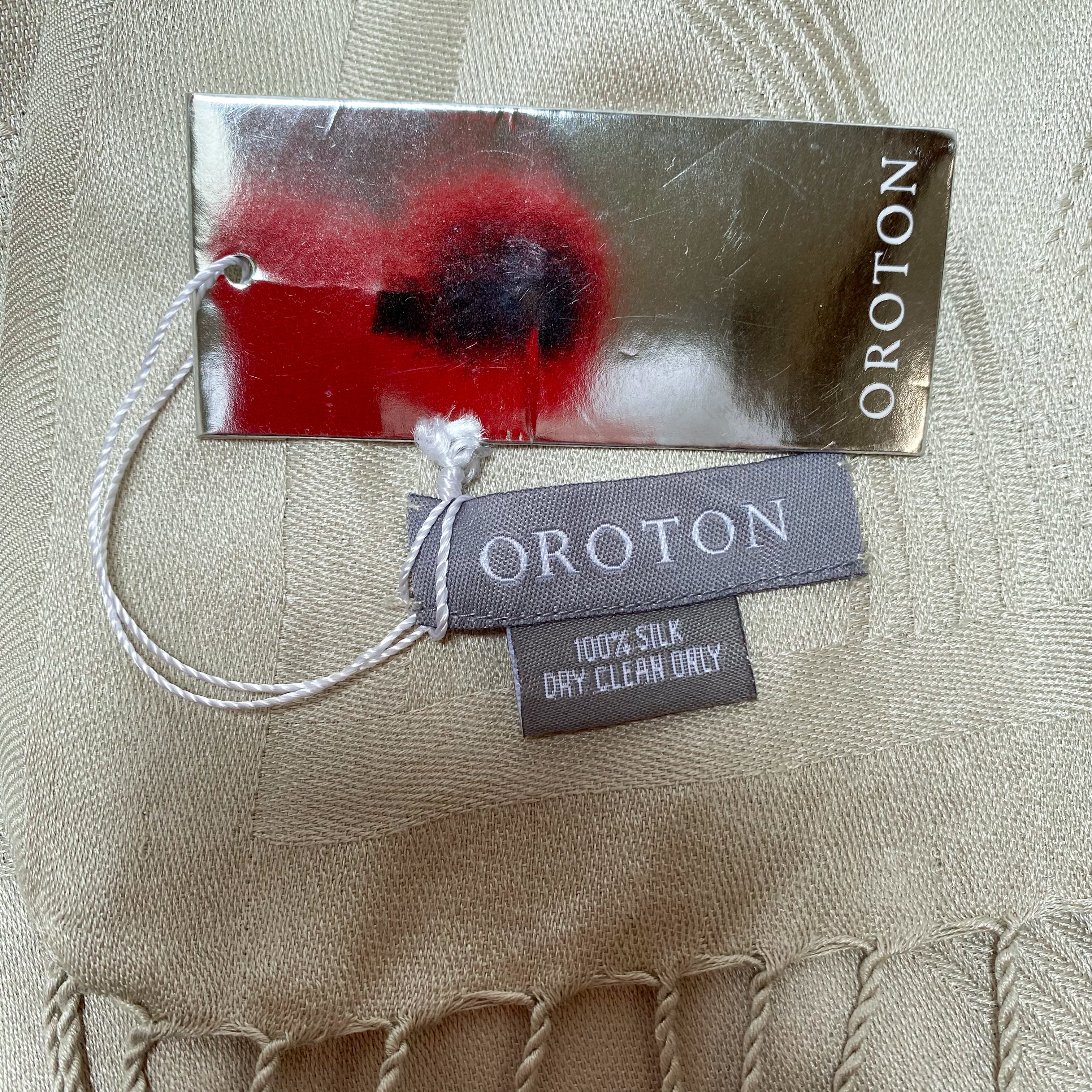 New Oroton Wrap Style Silk Scarf
