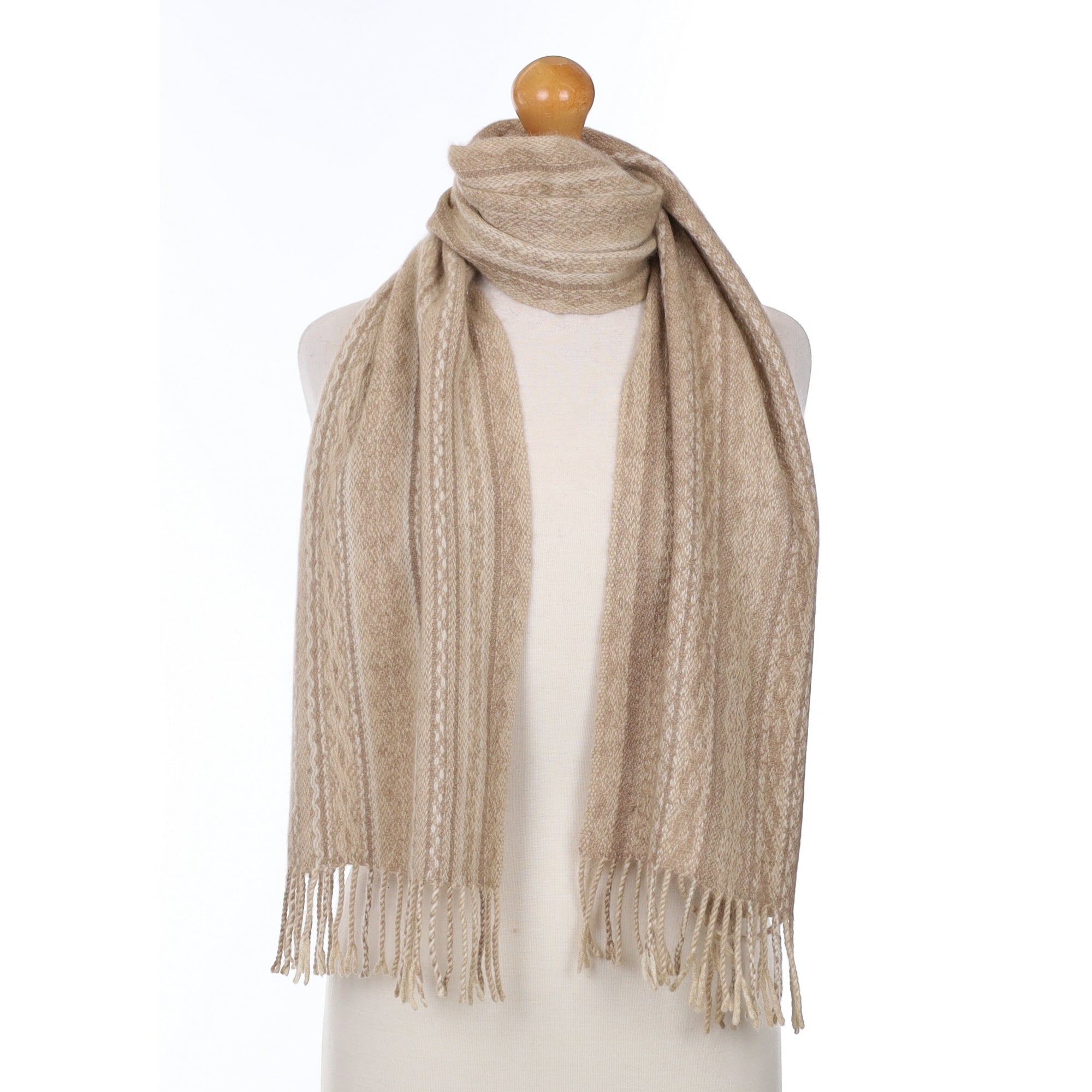 Fawn Patterned Cashmere Woven Scarf