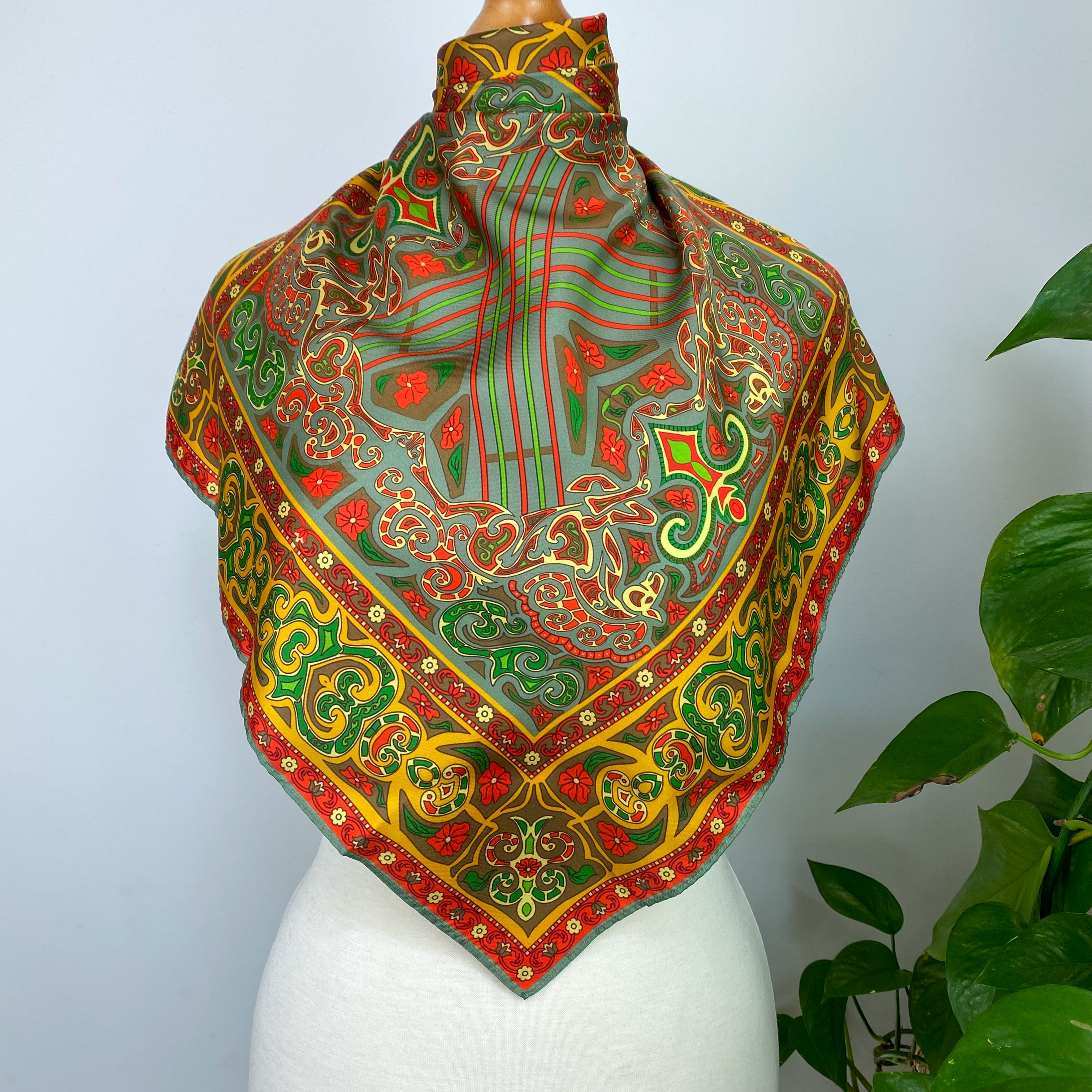 Brand New Colourful Paisley Silk Scarf