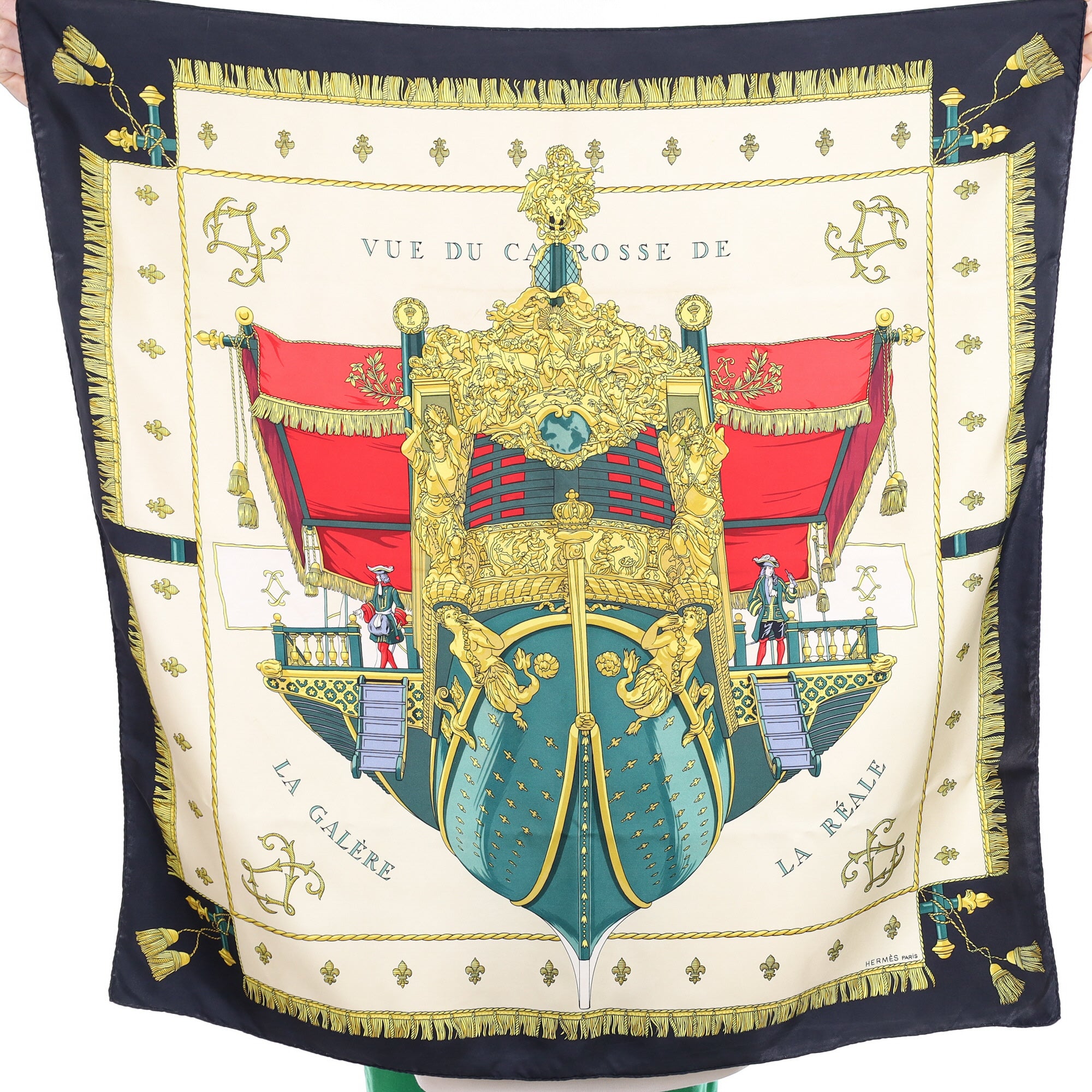 Hermès Vue du Carrosse de La Galère La Réale Silk Scarf