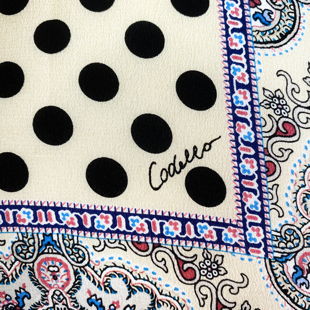 Small Codello Spotty Silk Scarf