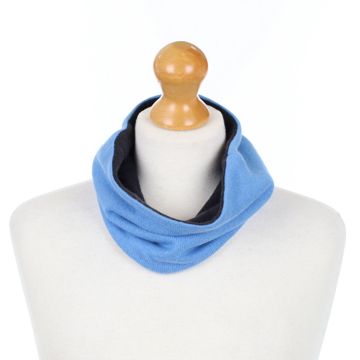 Cornflower Blue and Charcoal Neck Warmer