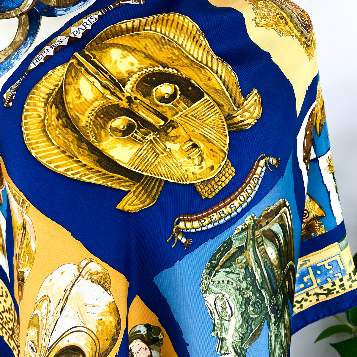 Boxed Hermes Persona 1997 Designer Silk Scarf