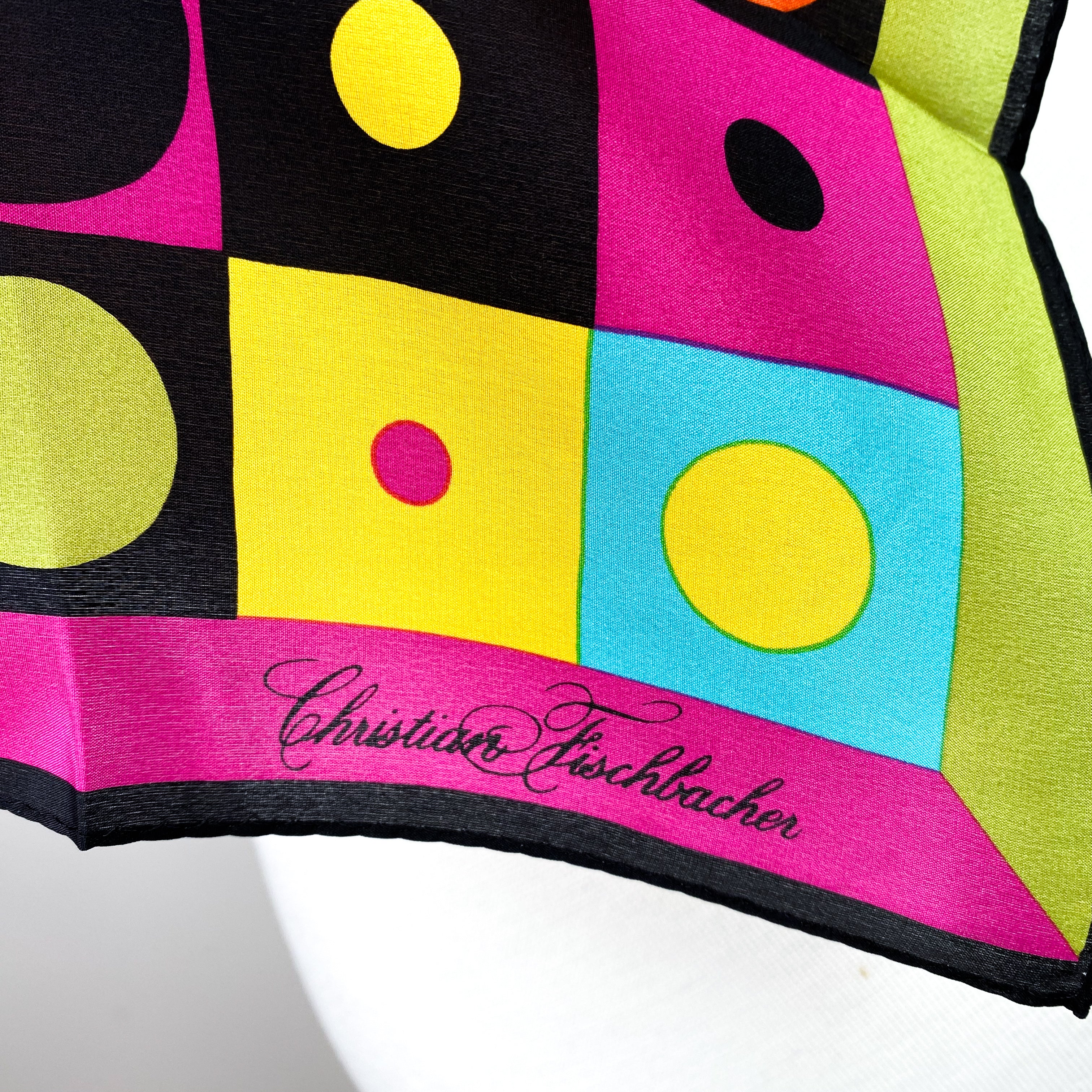Colourful Christian Fischbacher Silk Scarf