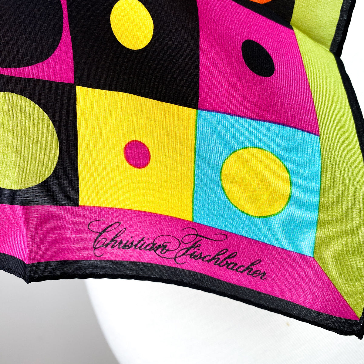 Colourful Christian Fischbacher Silk Scarf