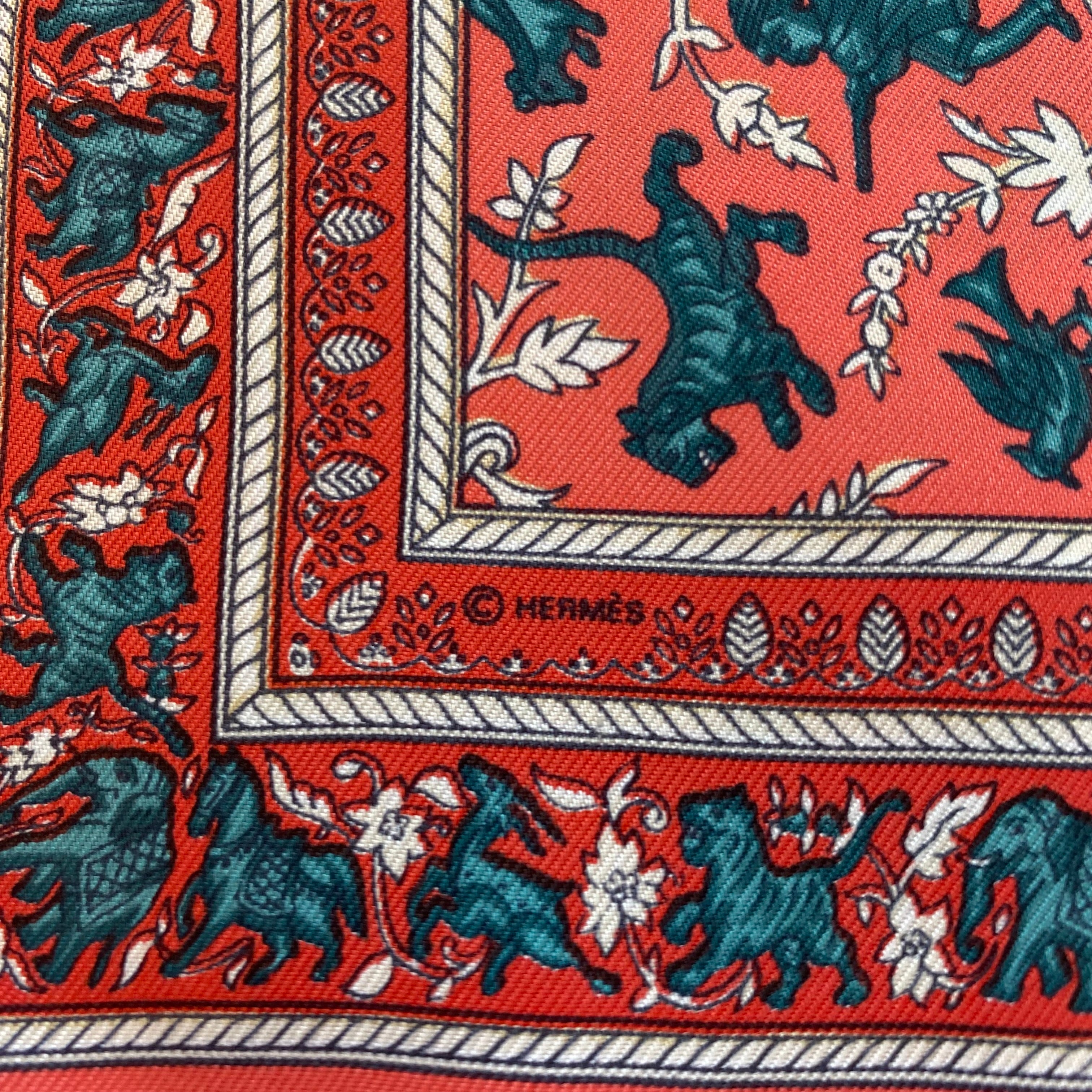 Hermès 45 Chasse En Inde Silk Scarf