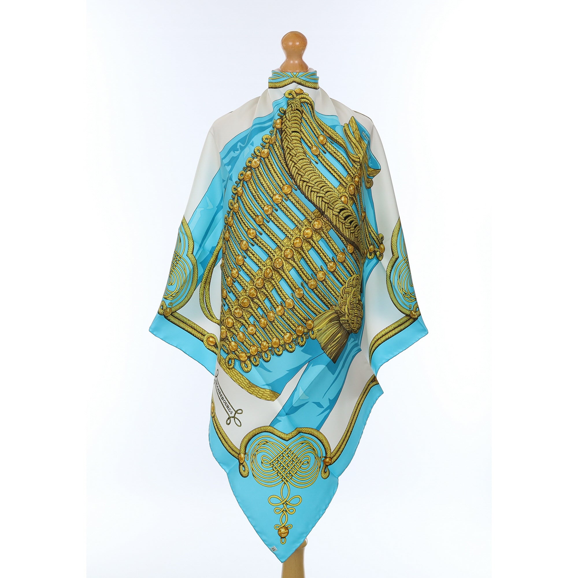 Brand New Boxed Hermès Brandebourgs Silk Scarf