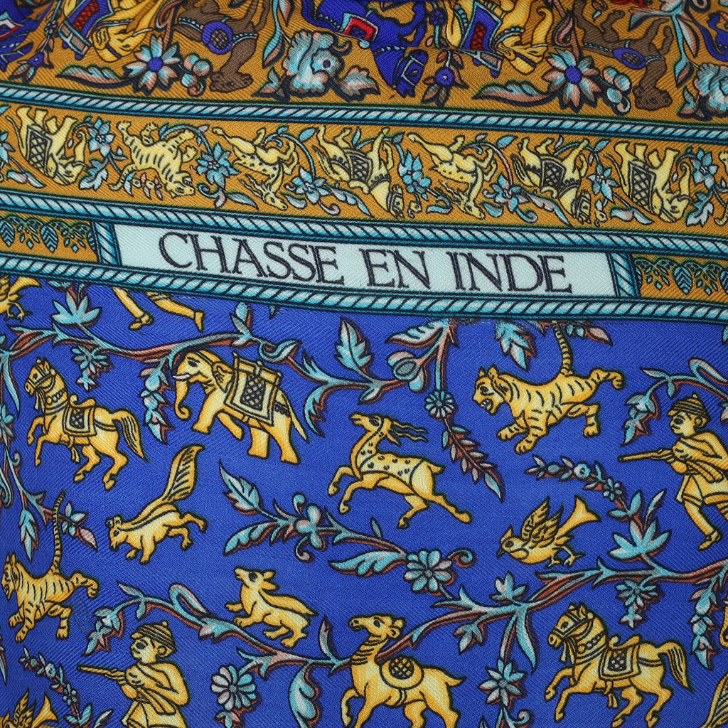 Hermès Chasse en Inde Cashmere and Silk Shawl
