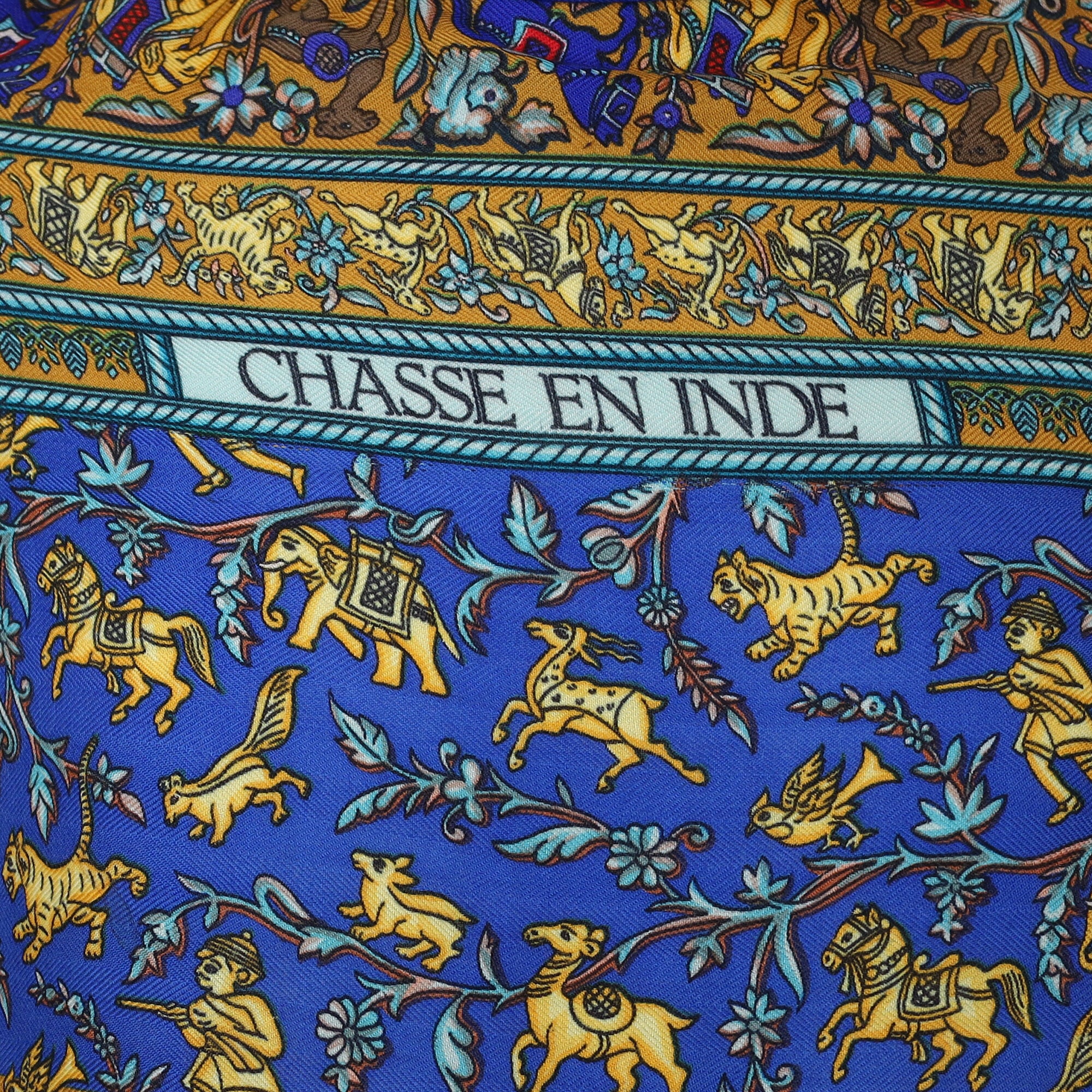 Hermès Chasse en Inde Cashmere and Silk Shawl
