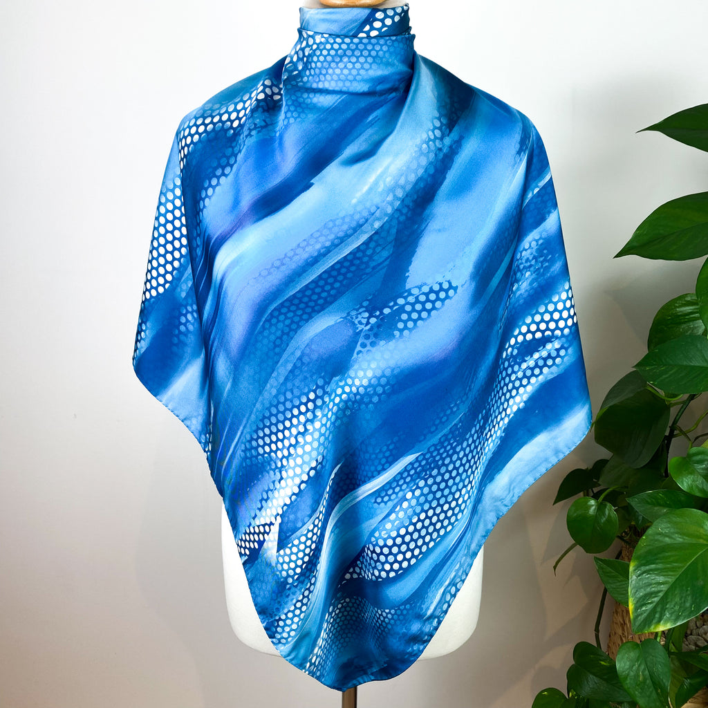 Abstract Design Italian Silk Scarf