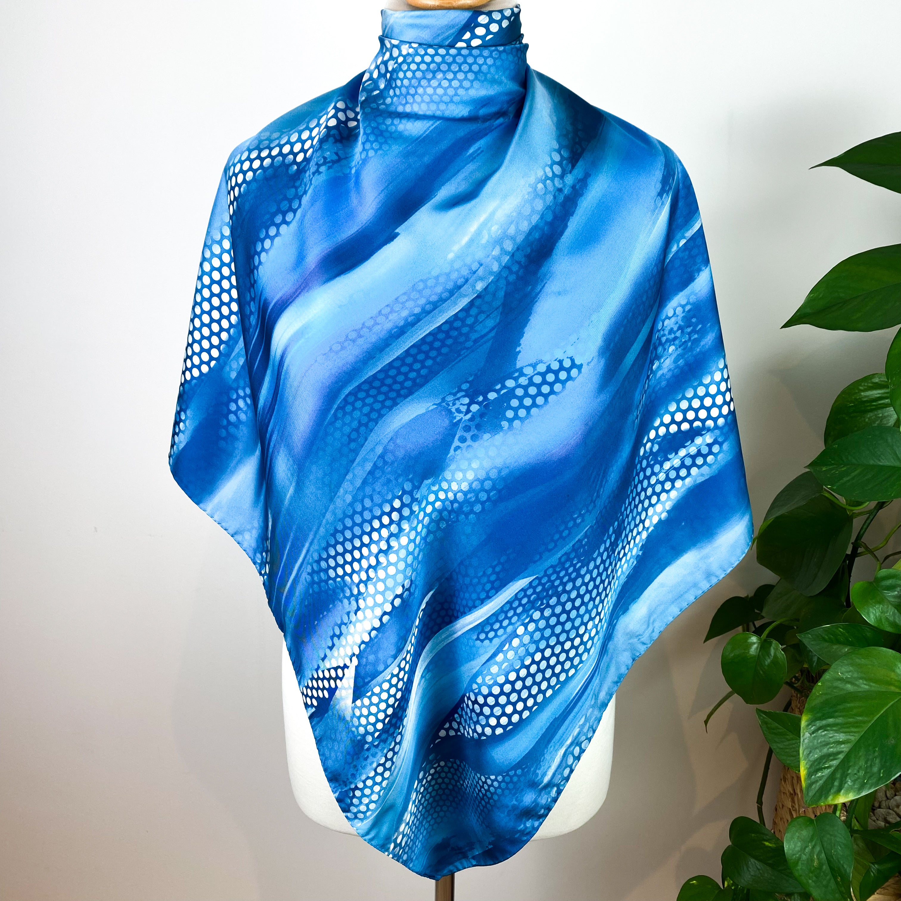 Abstract Design Italian Silk Scarf