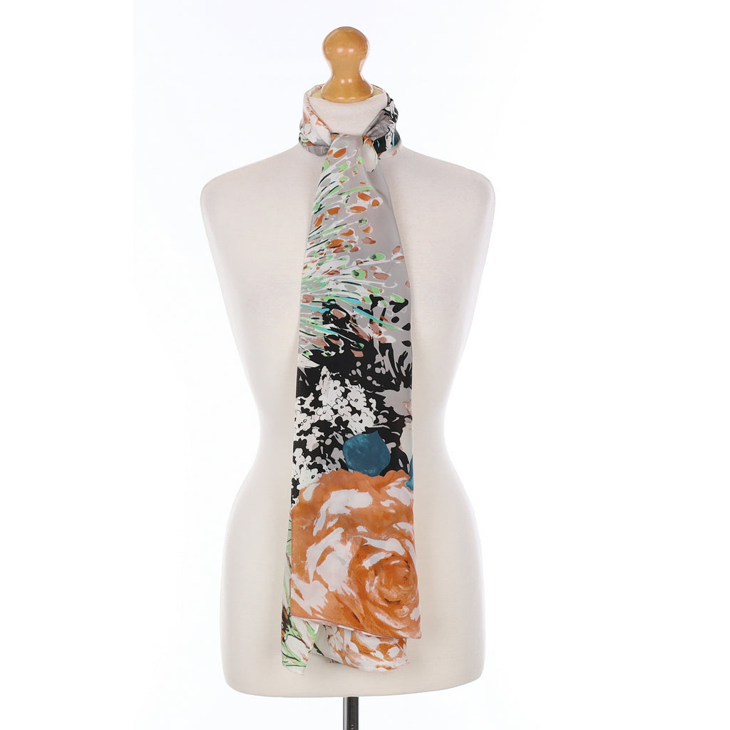 Cynthia Rowley Abstract Floral Silk Scarf
