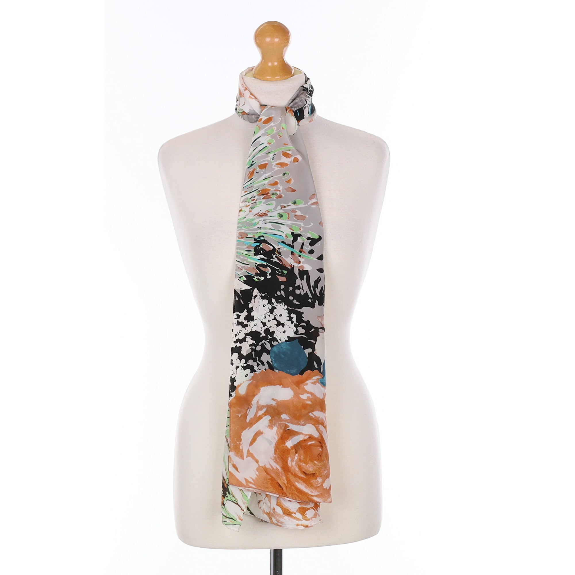 Cynthia Rowley Abstract Floral Silk Scarf