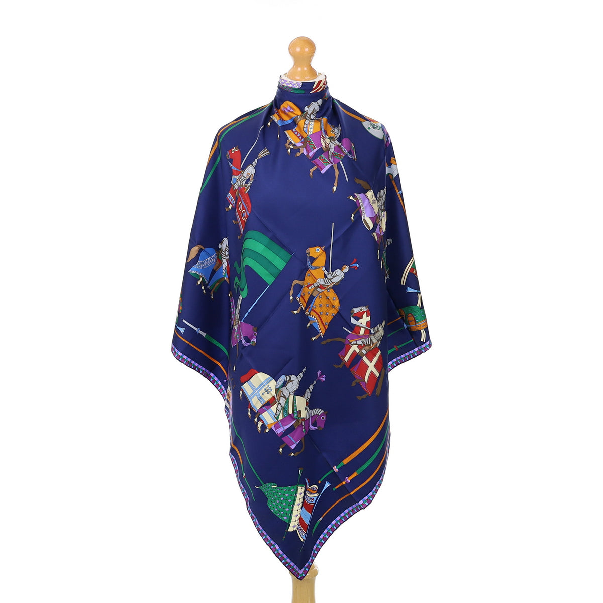 Brand New Gucci Knight Design Vintage Silk Scarf