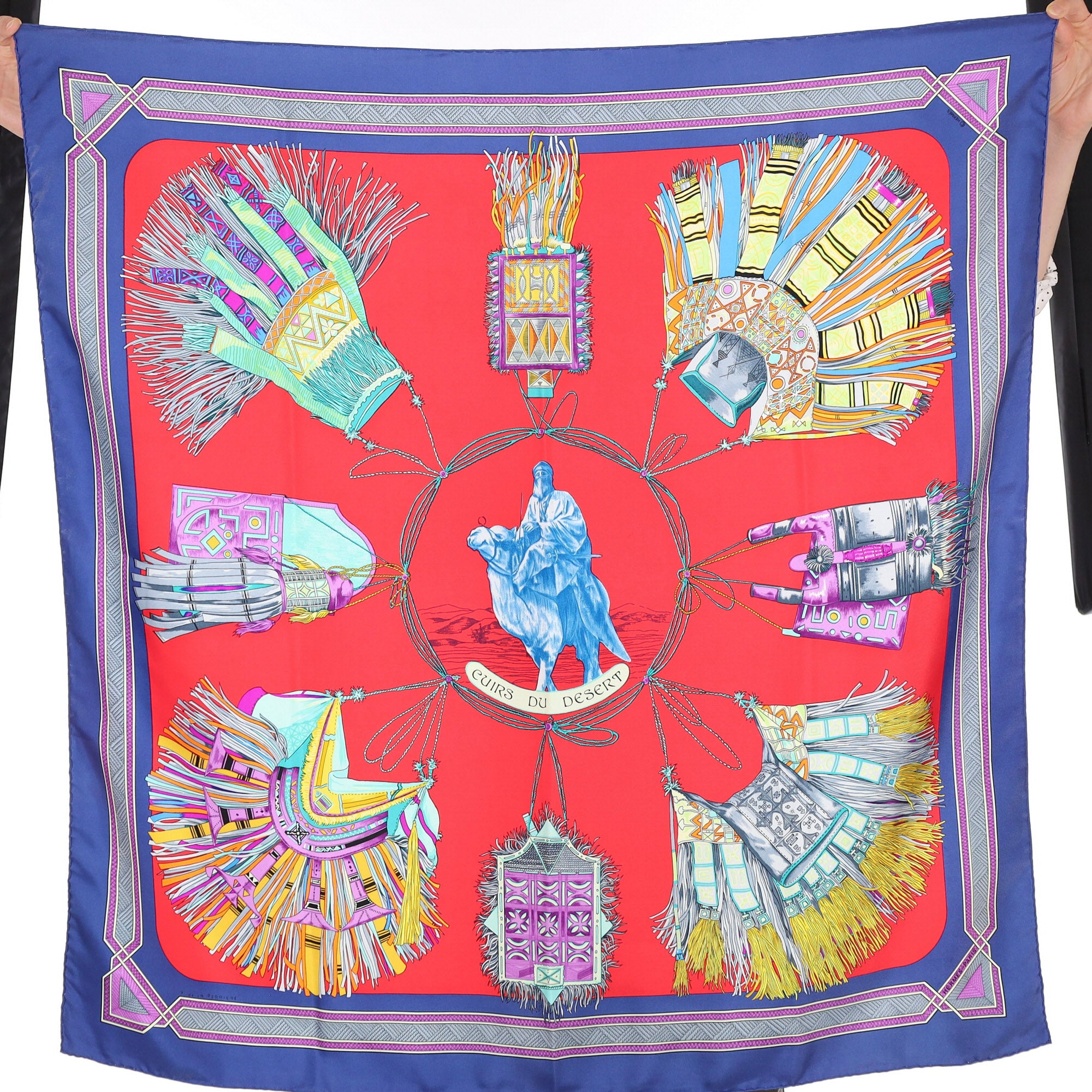 Hermés Cuirs Du Desert Silk Scarf