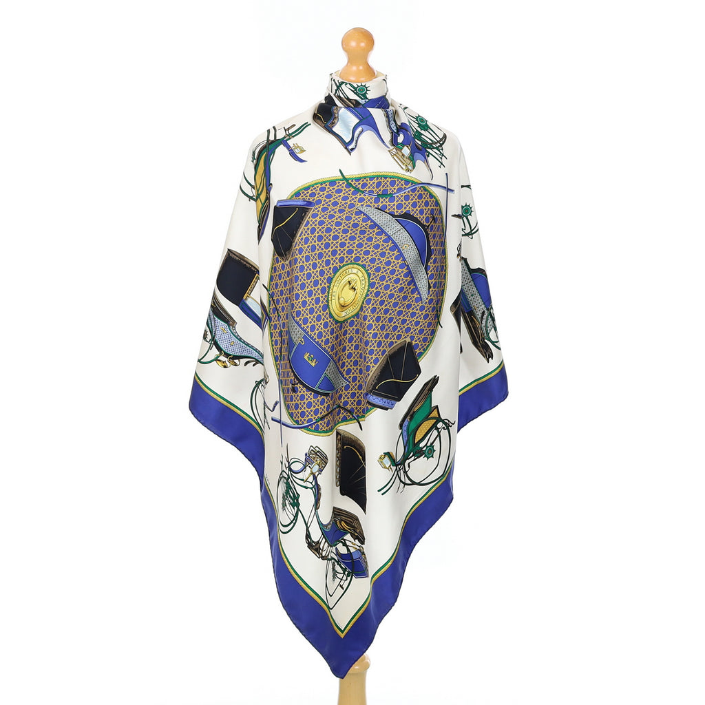 Hermès Les Voitures A Transformation Silk Scarf