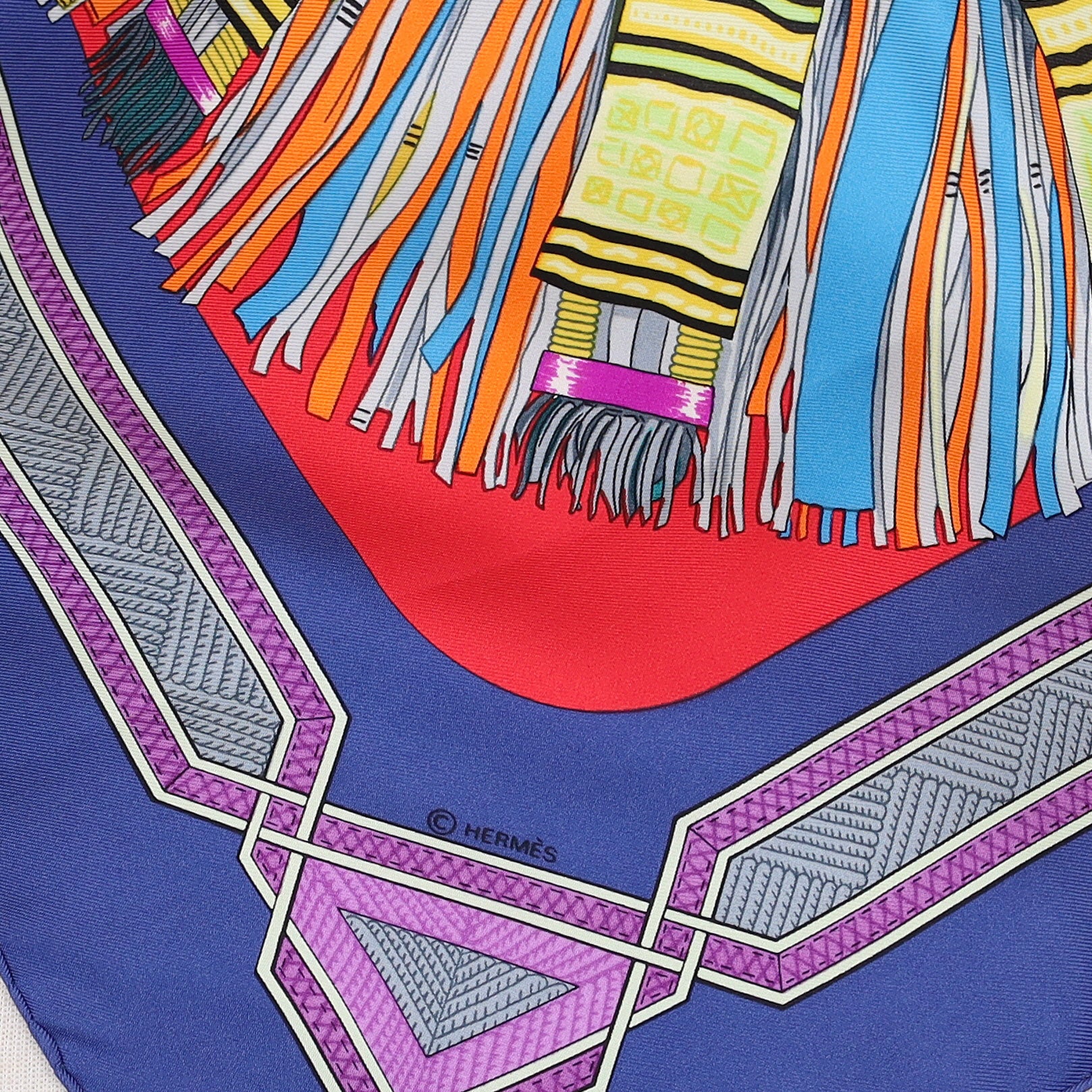 Hermés Cuirs Du Desert Silk Scarf