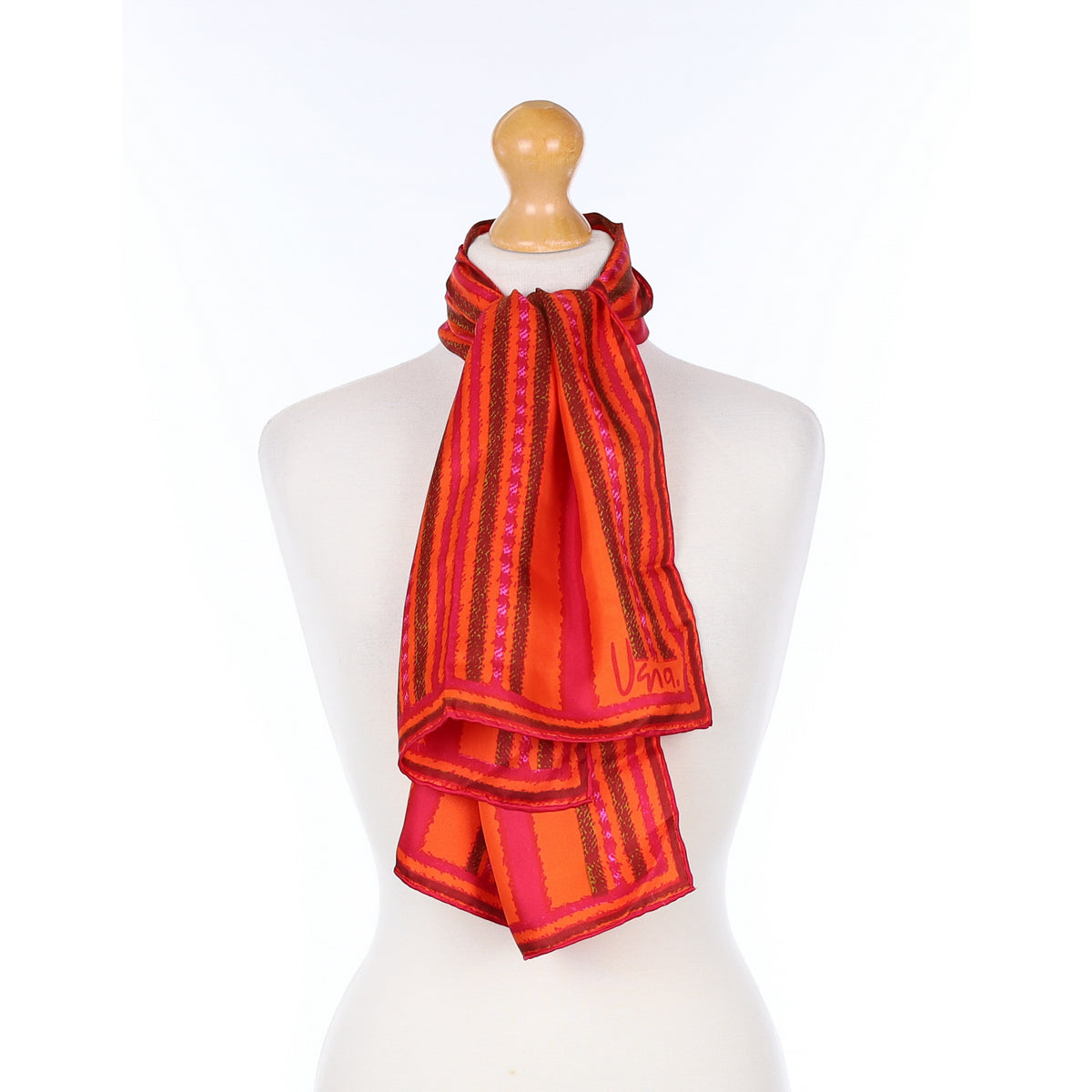1970’s Vera Striped Vintage Silk Scarf