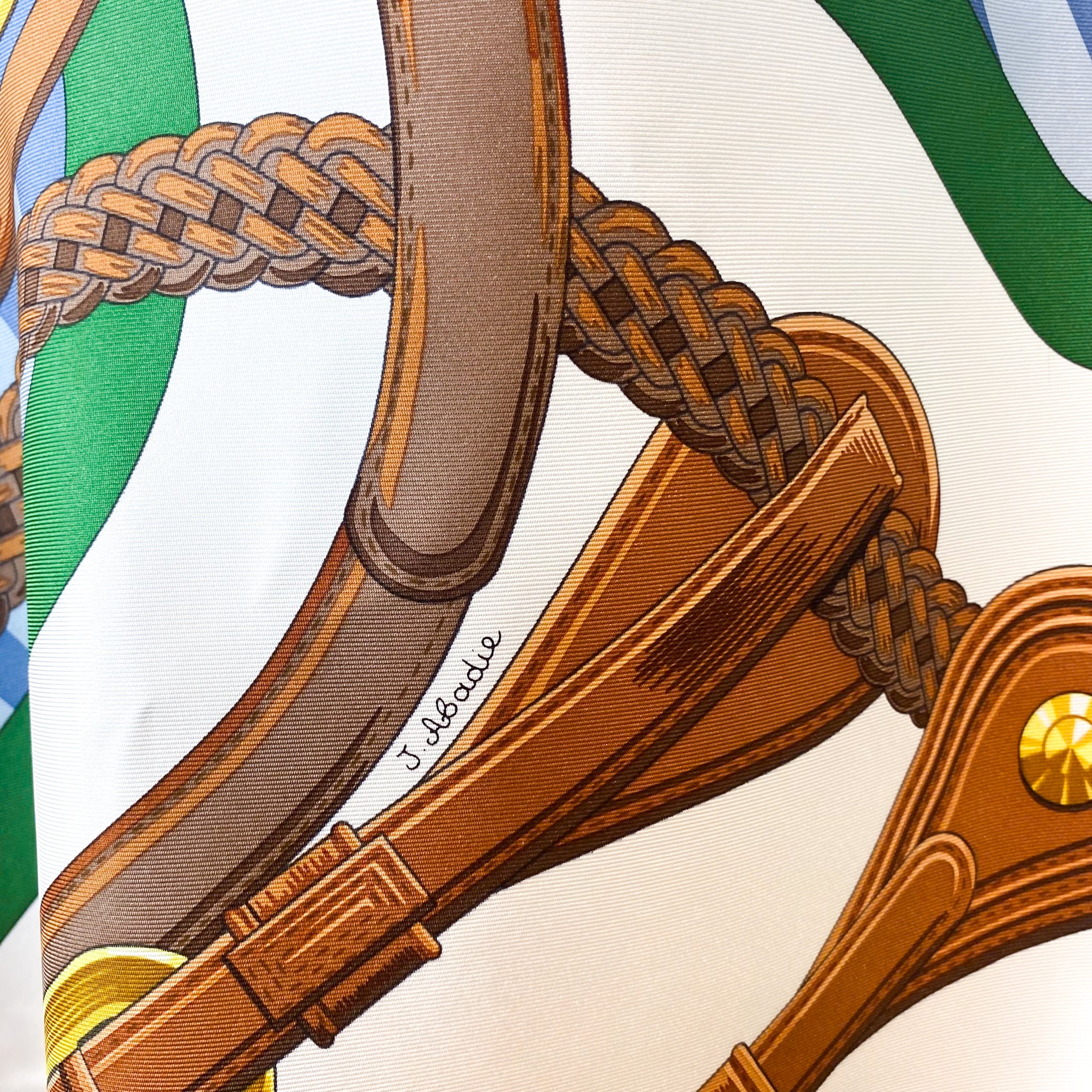 Brand New Boxed Hermes Coaching Designer Silk Scarf