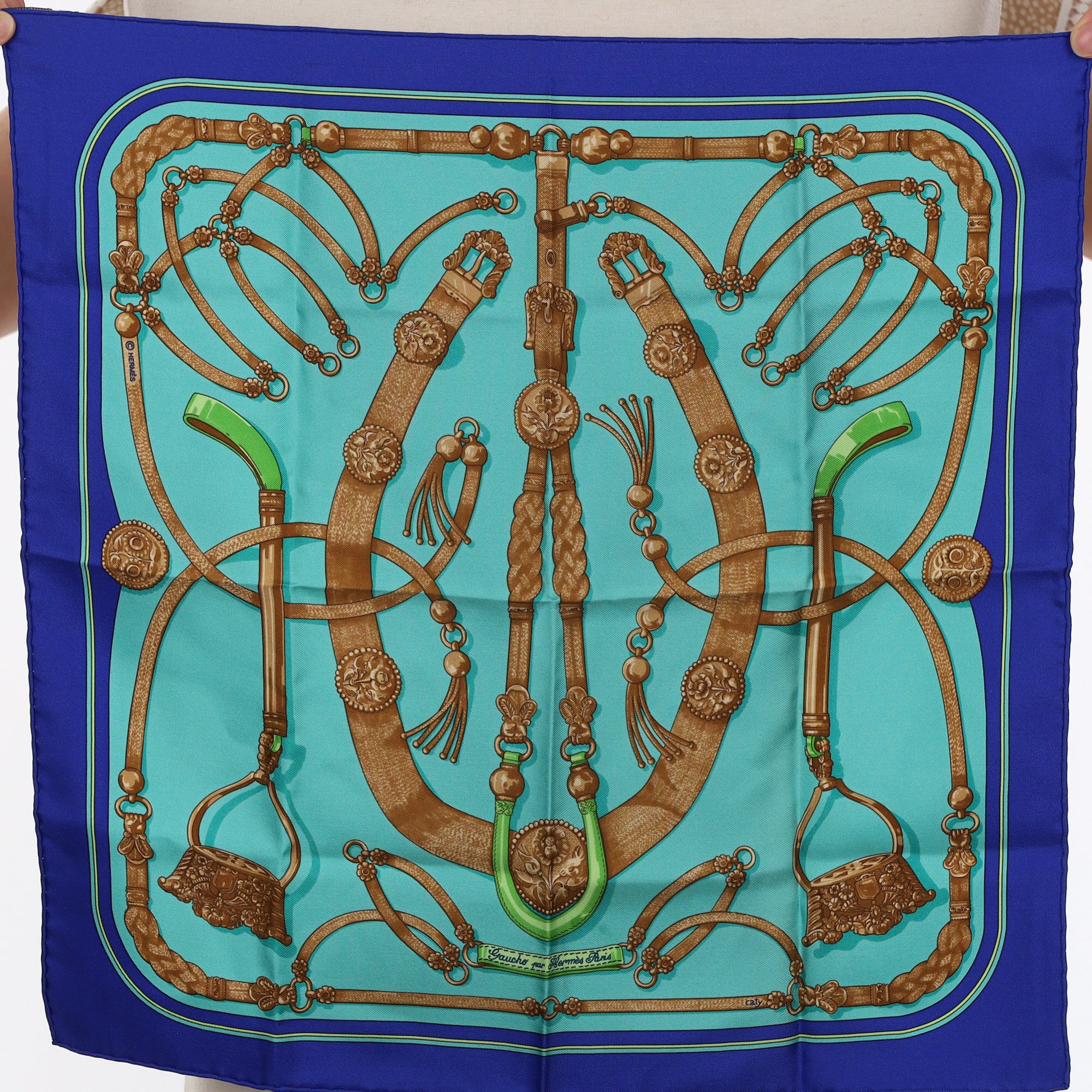 Hermès Gaucho Par Silk Scarf
