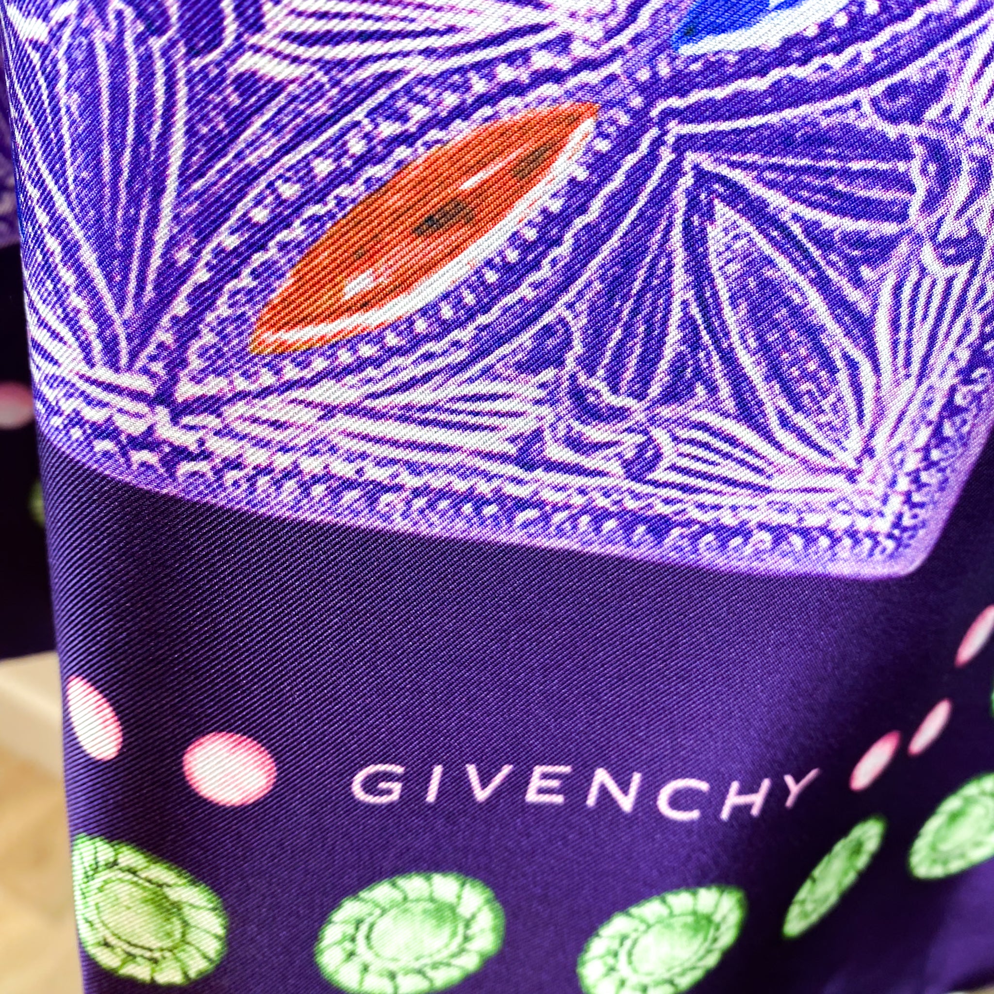 Brand New Givenchy Designer Vintage Silk Scarf