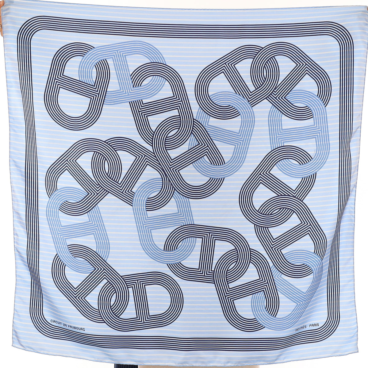 Hermès Circuit 24 Faubourg Silk Scarf