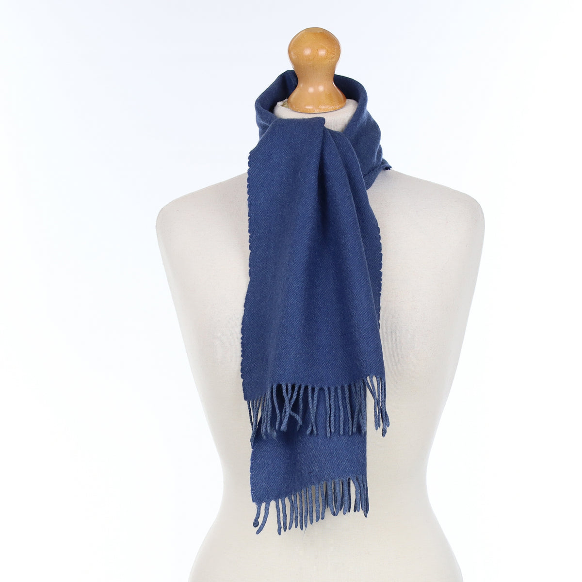 Denim Blue Cashmere Woven Scarf