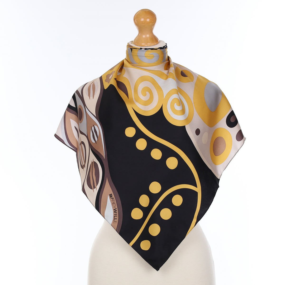 Frey Wille Abstract Patterned Silk Scarf