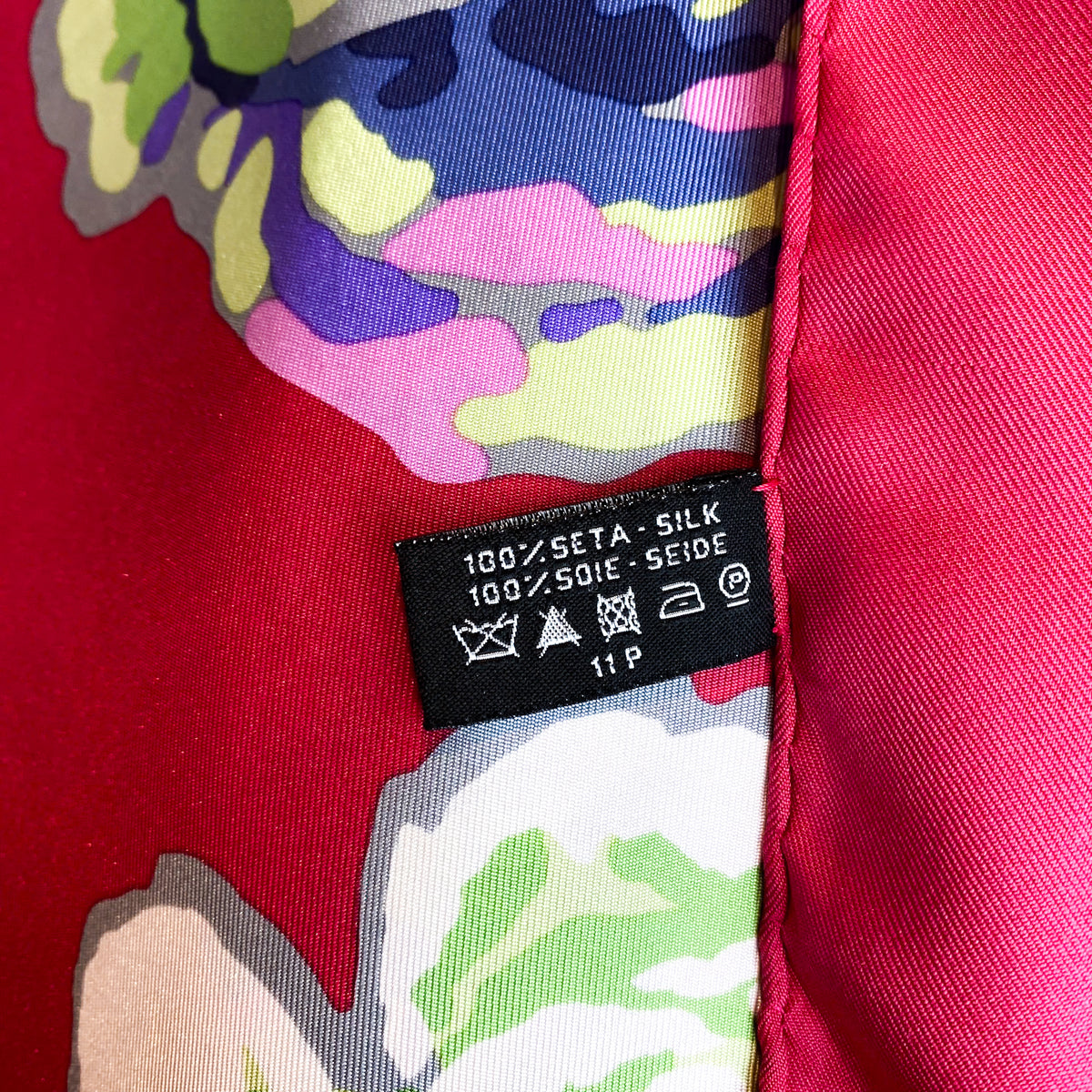 Immaculate Boxed Chanel Floral Designer Silk Scarf