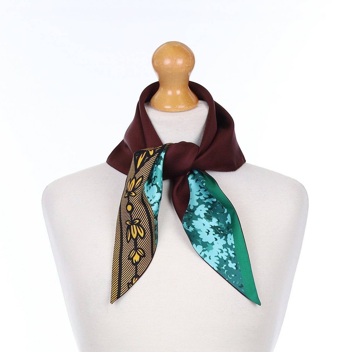 Smythson Triangle Patterned Silk Scarf
