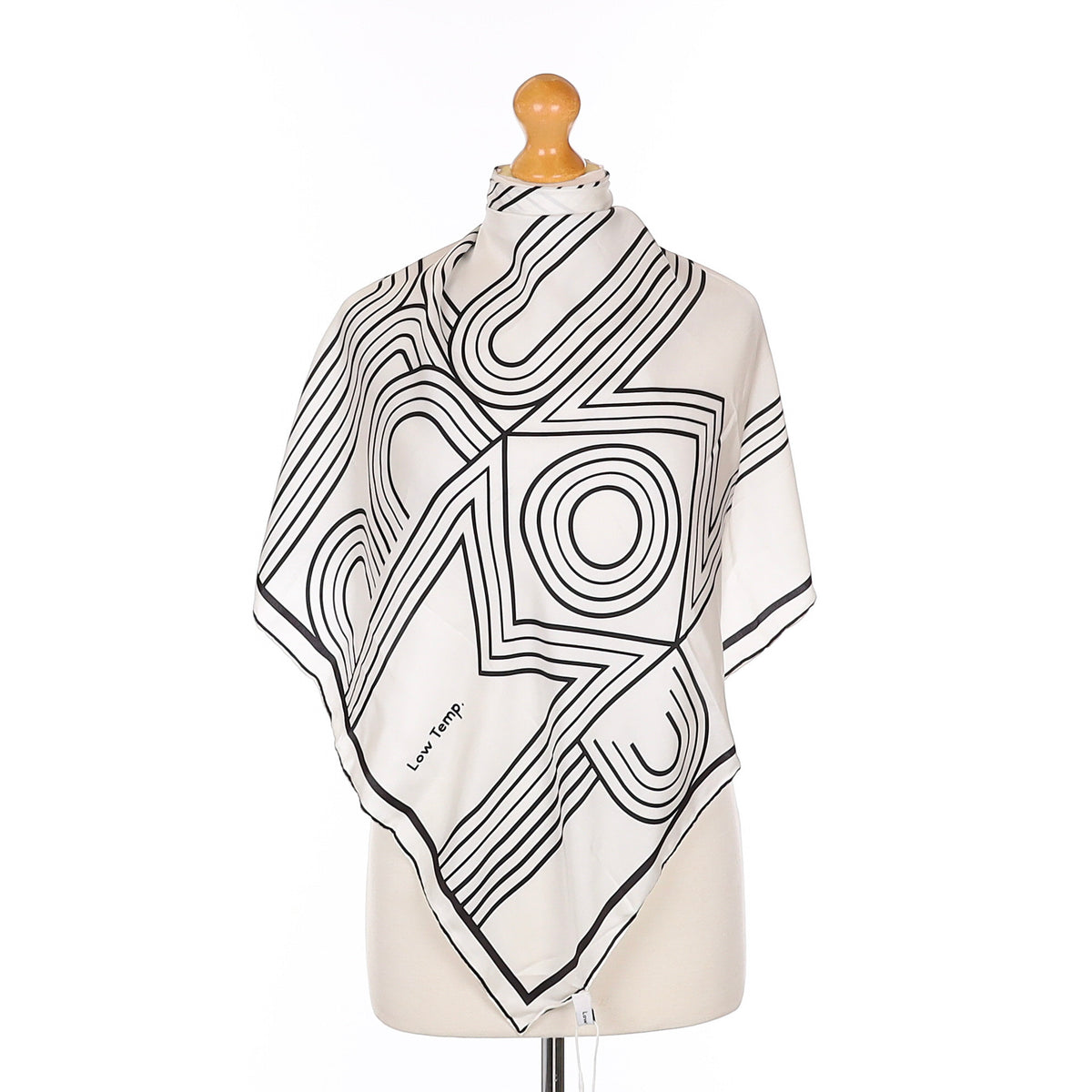 Brand New Low Temp Monochrome Logo Design Silk Scarf