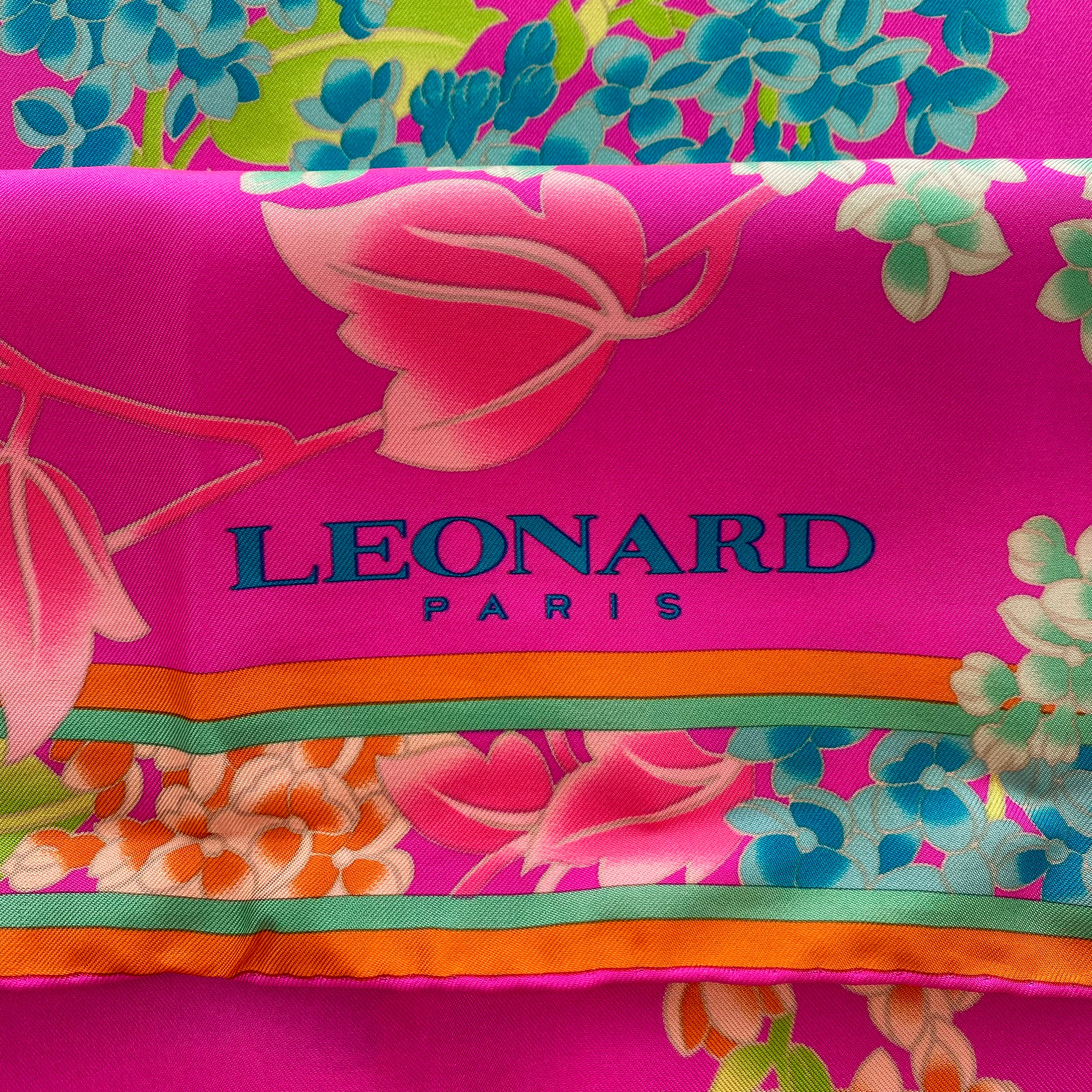 Brand New Leonard Paris Designer Silk Scarf