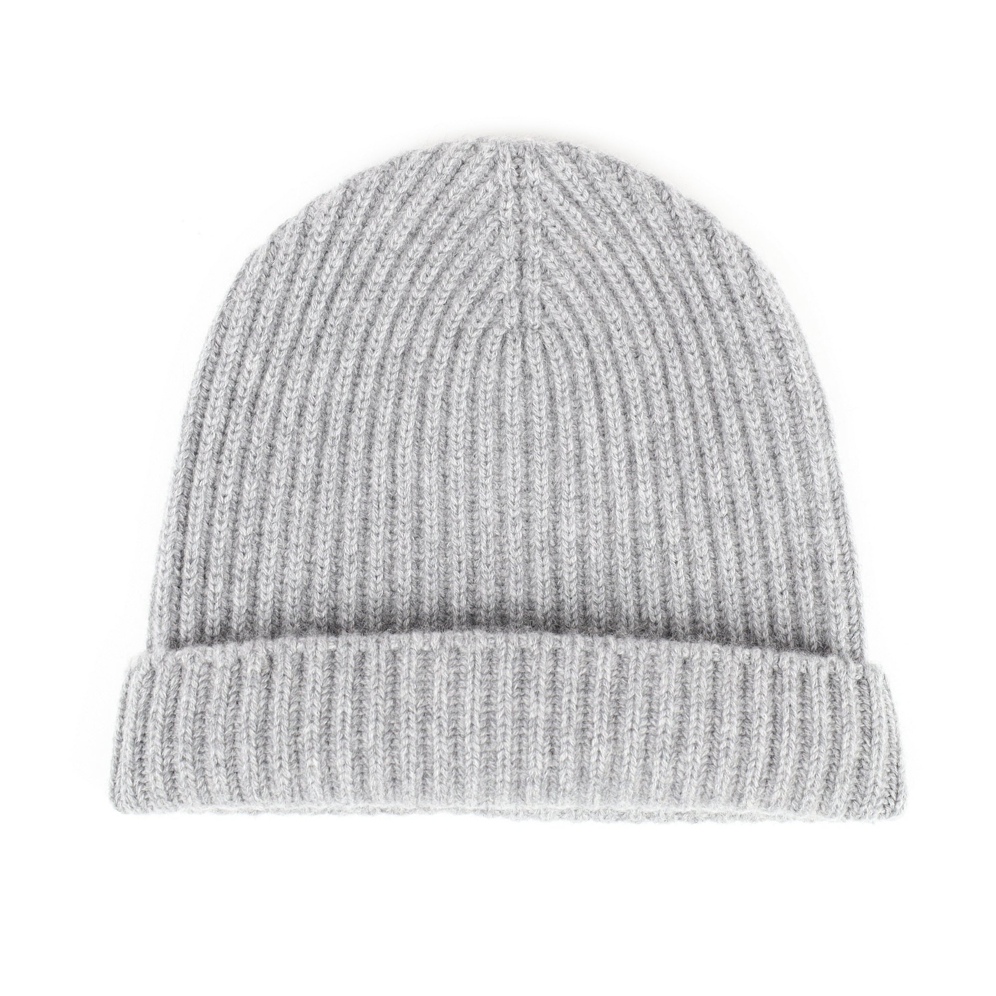 Scottish Ash Grey Luxury Chunky Cashmere Beanie Hat