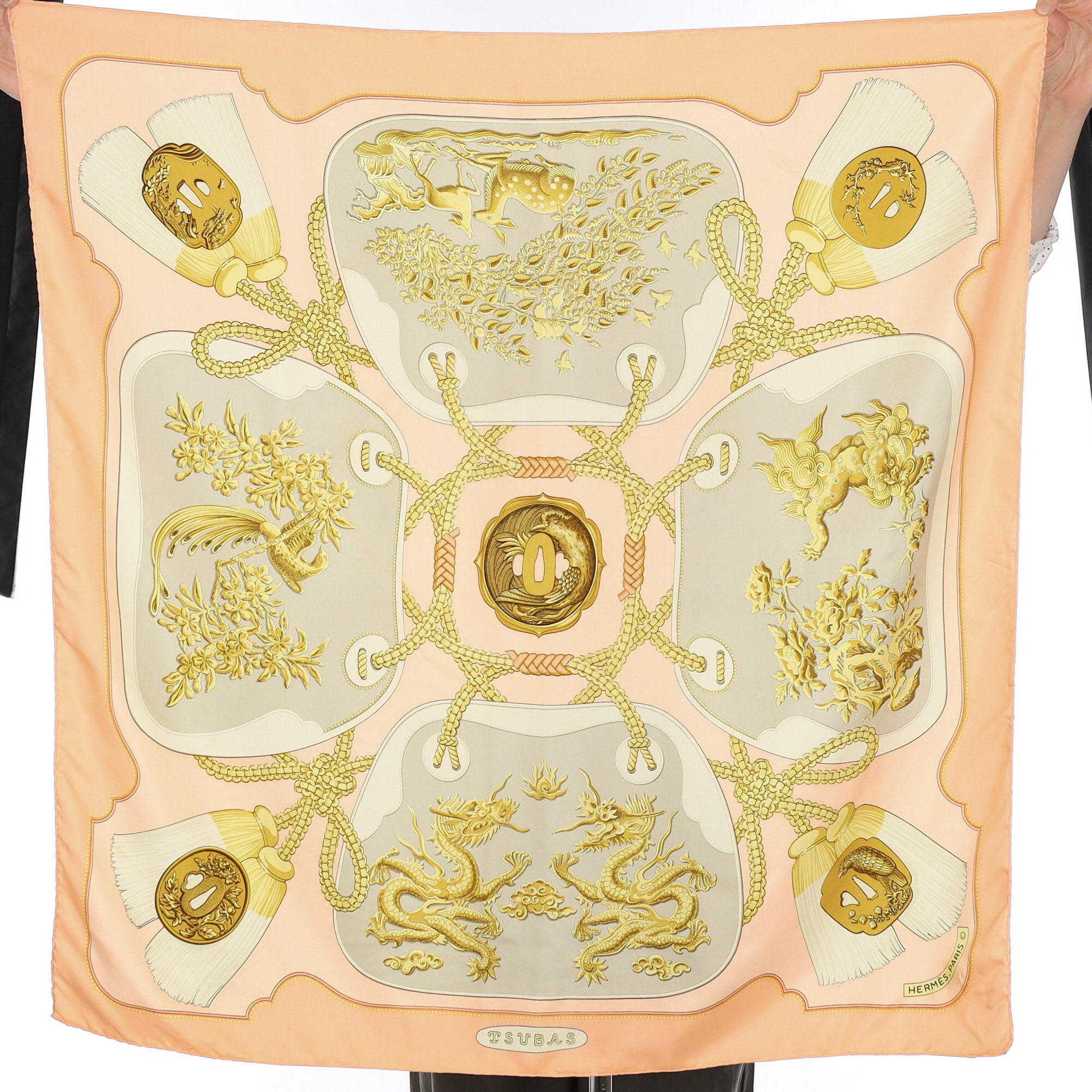 Hermés Tsubas Silk Scarf