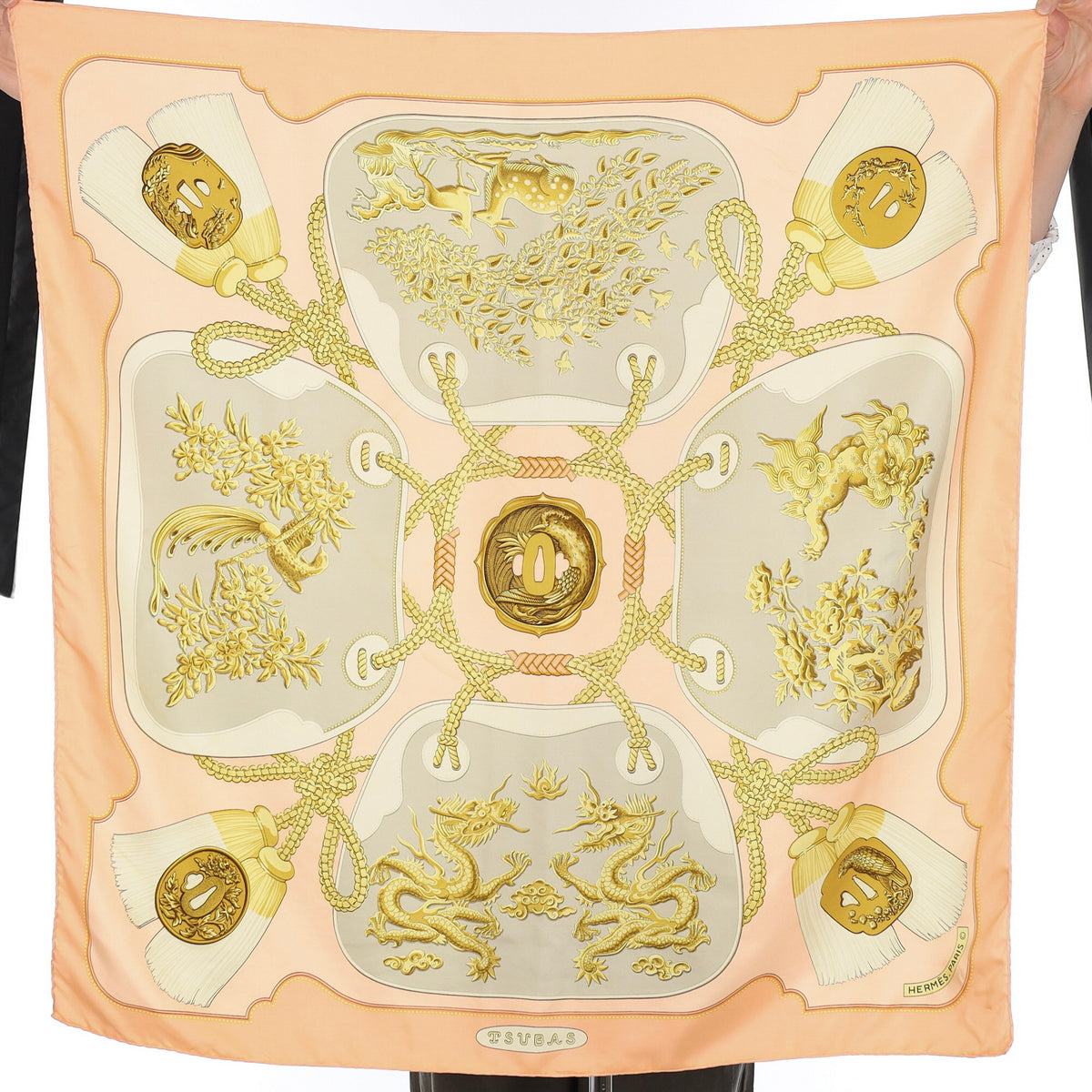 Hermés Tsubas Silk Scarf