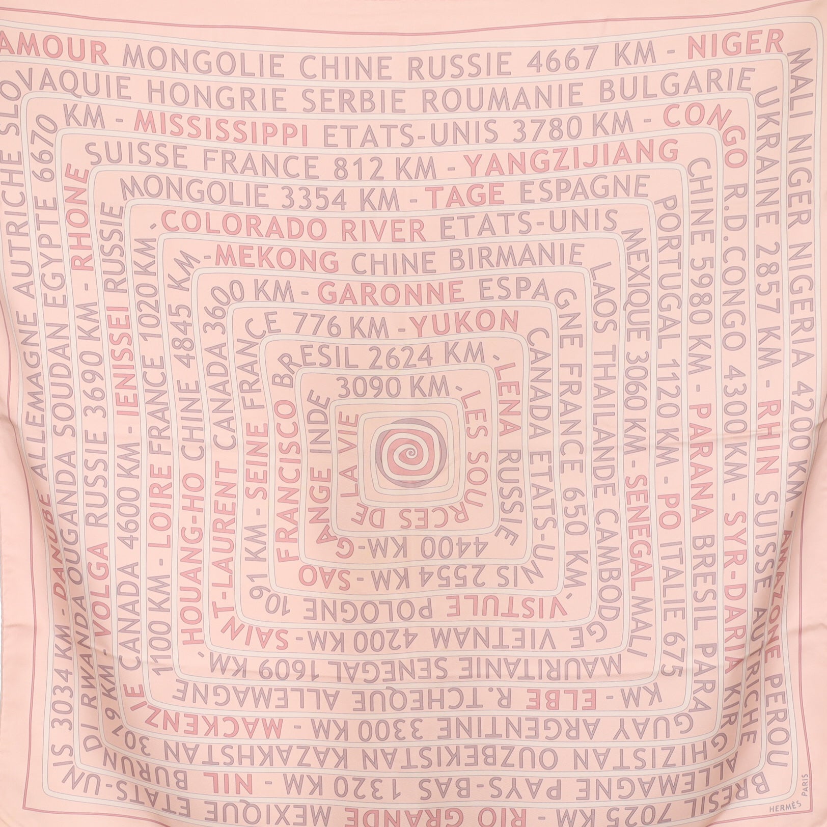 Hermès Les Sources De La Vie Silk Scarf Rare